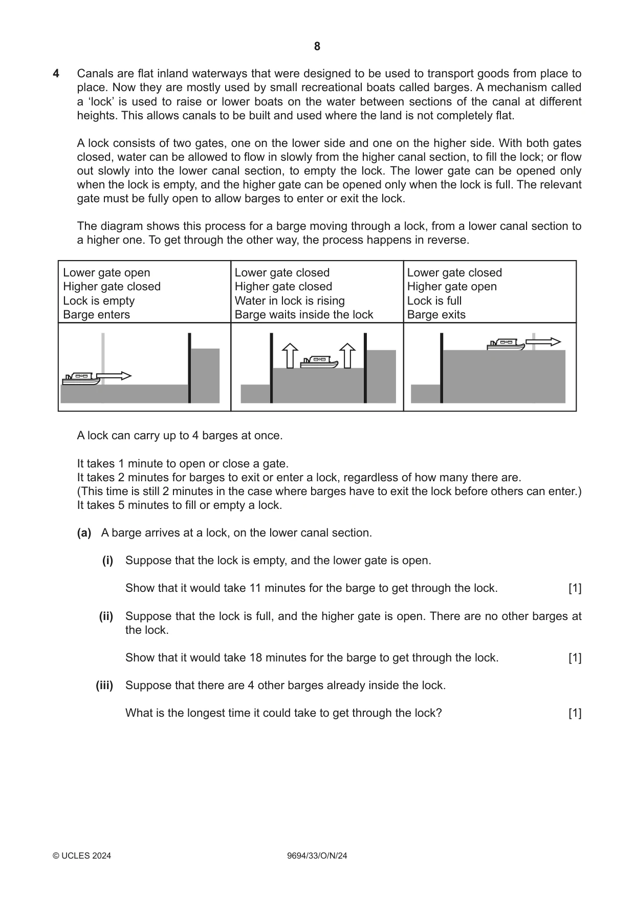 Cambridge A Level Thinking Skills 9694 2024 Oct/Nov Paper 3 · Variant 3 question paper, page 8 of 12