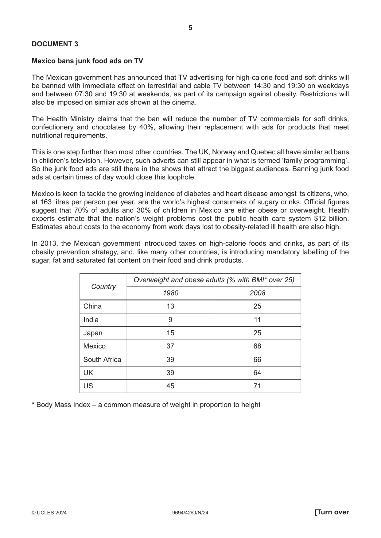 Cambridge A Level Thinking Skills 9694 2024 Oct/Nov Paper 4 · Variant 2 question paper, page 5 of 8