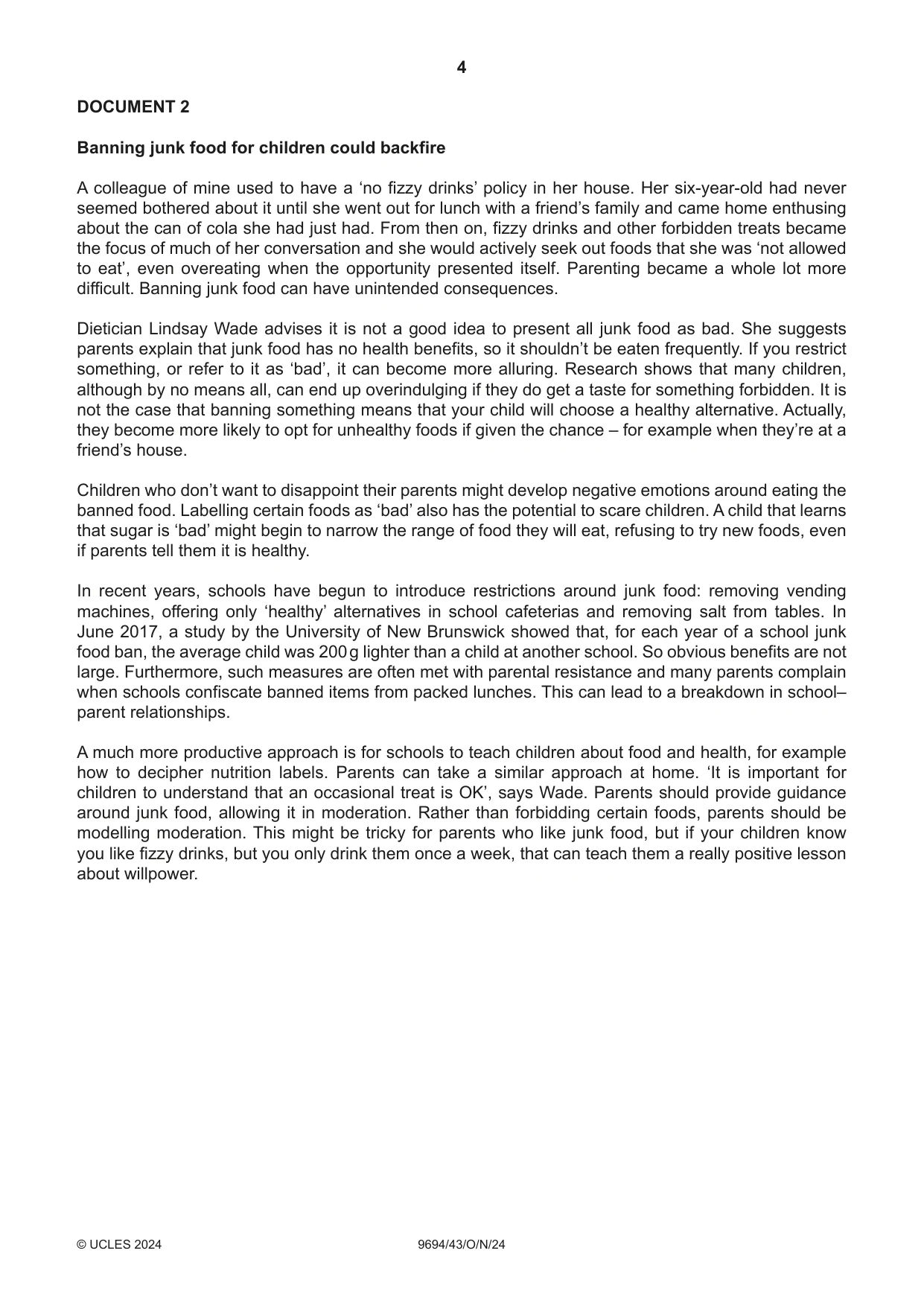 Cambridge A Level Thinking Skills 9694 2024 Oct/Nov Paper 4 · Variant 3 question paper, page 4 of 8