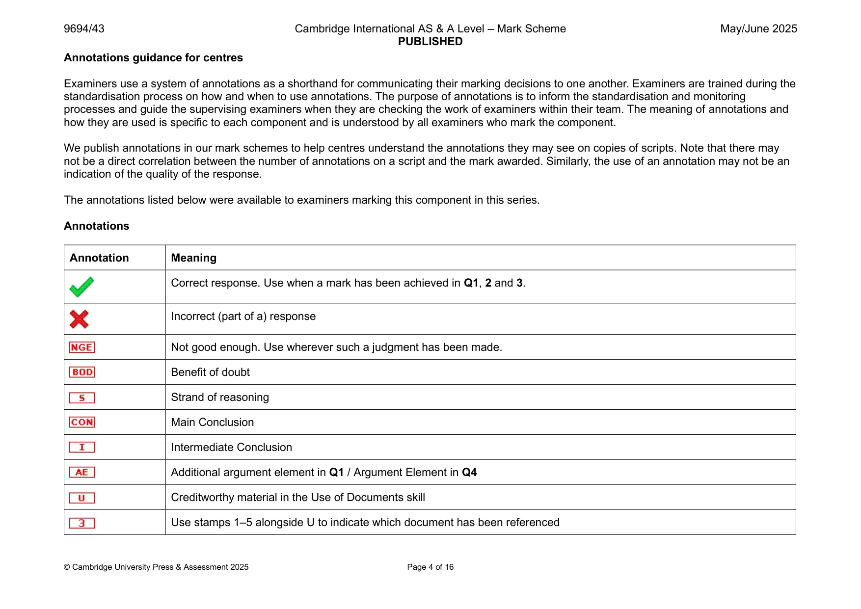 Mark scheme, page 4 of 16