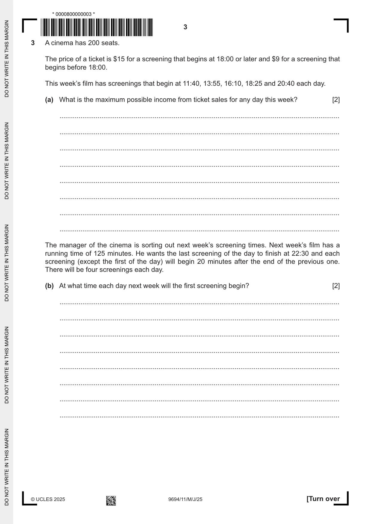 Cambridge A Level Thinking Skills 9694 2025 May/June Paper 1 · Variant 1 question paper, page 3 of 16