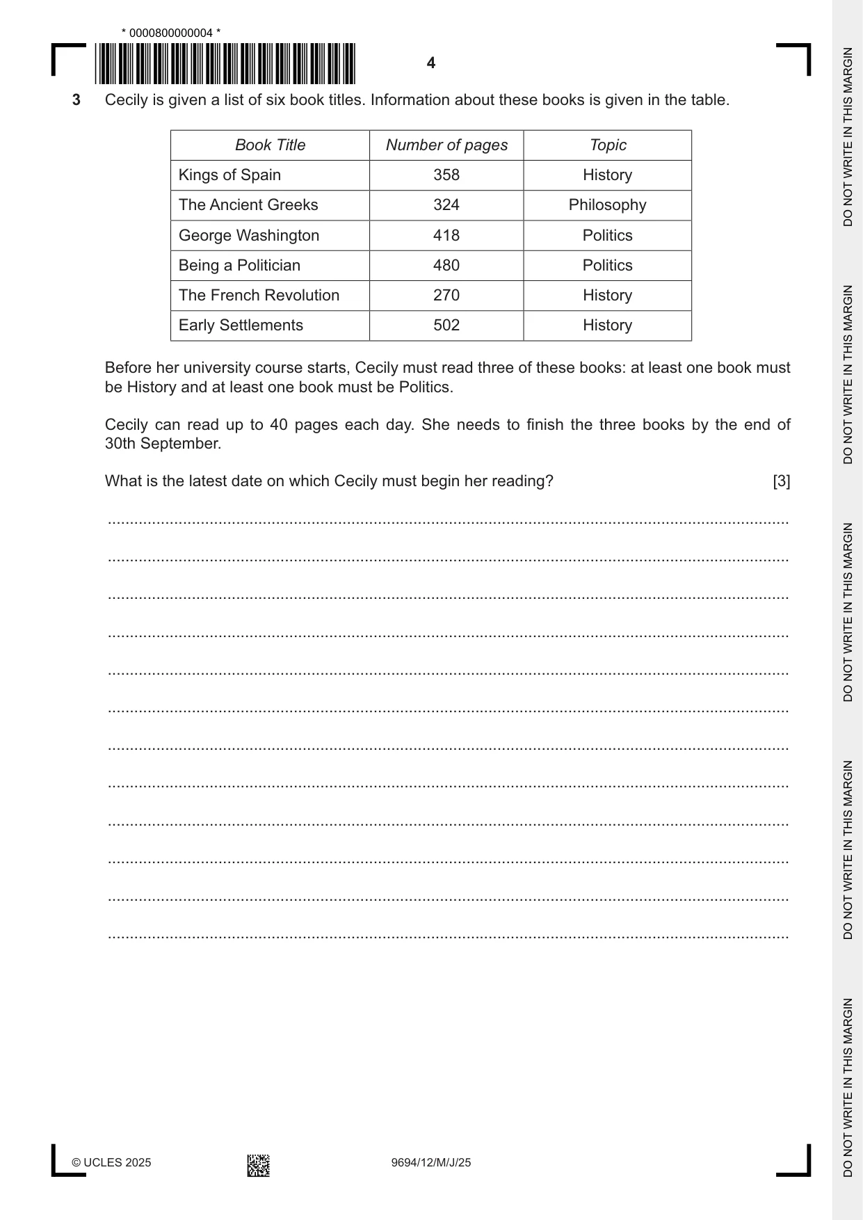 Cambridge A Level Thinking Skills 9694 2025 May/June Paper 1 · Variant 2 question paper, page 4 of 16