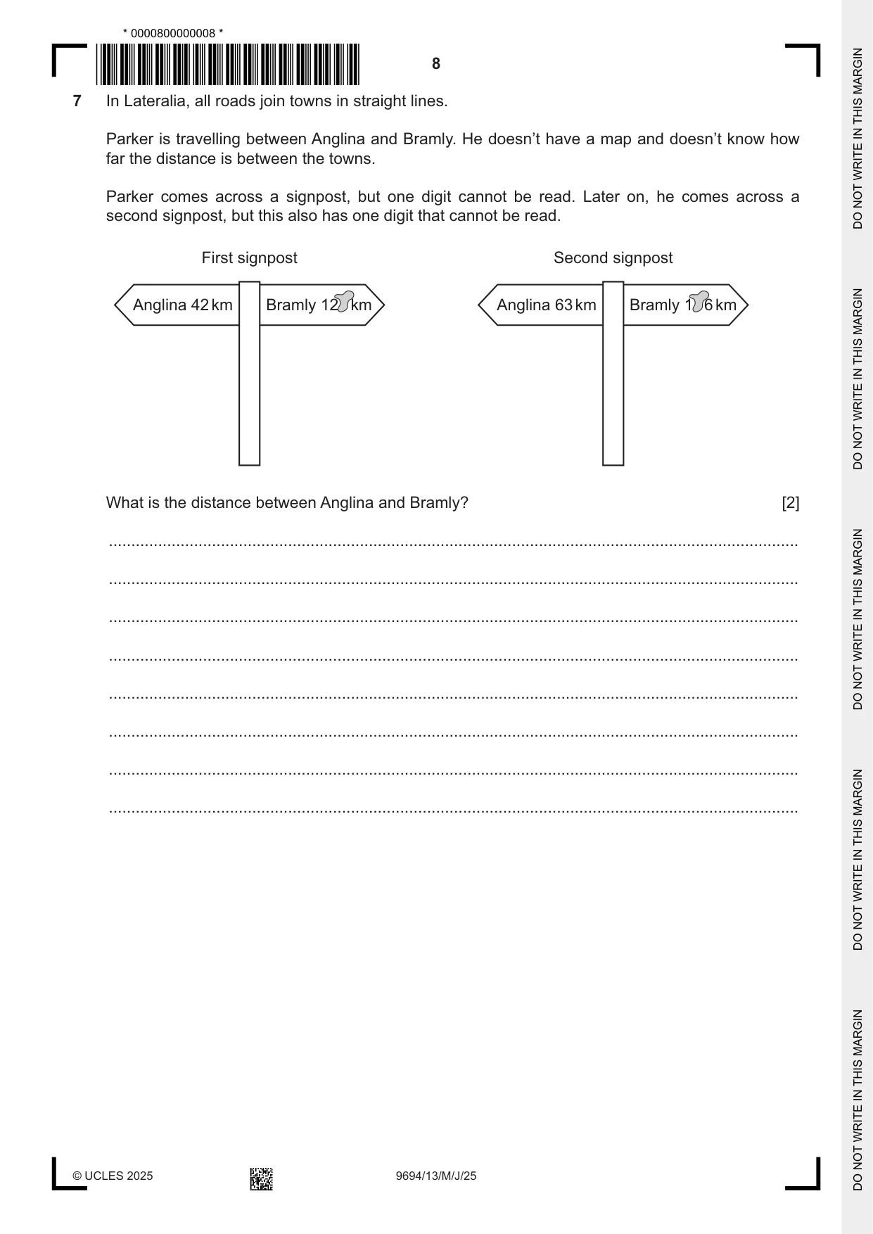 Cambridge A Level Thinking Skills 9694 2025 May/June Paper 1 · Variant 3 question paper, page 8 of 16