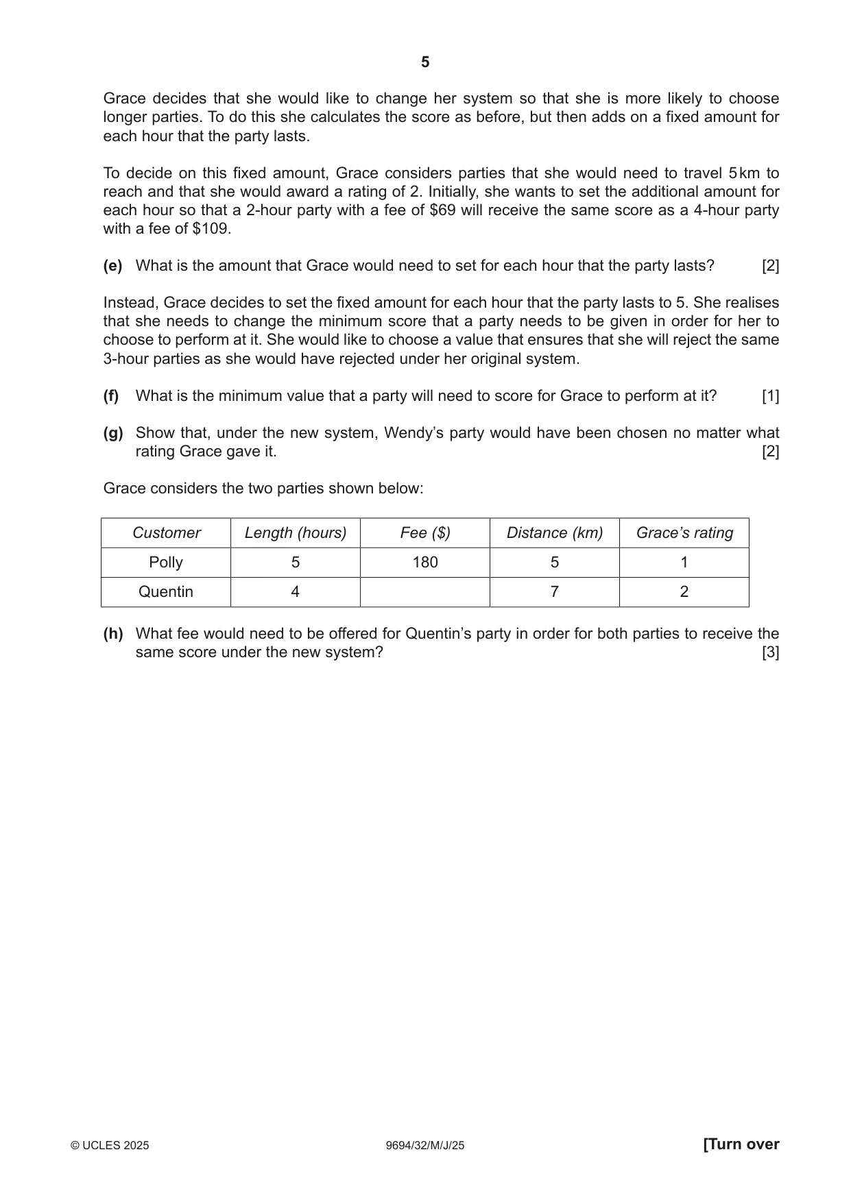 Cambridge A Level Thinking Skills 9694 2025 May/June Paper 3 · Variant 2 question paper, page 5 of 12