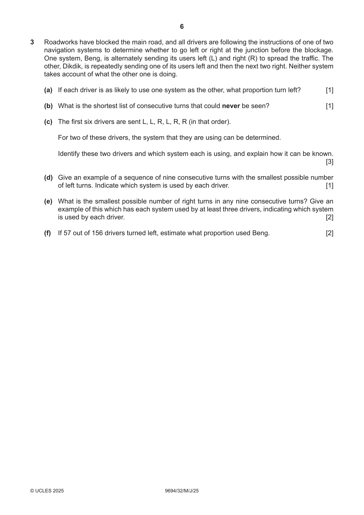 Cambridge A Level Thinking Skills 9694 2025 May/June Paper 3 · Variant 2 question paper, page 6 of 12