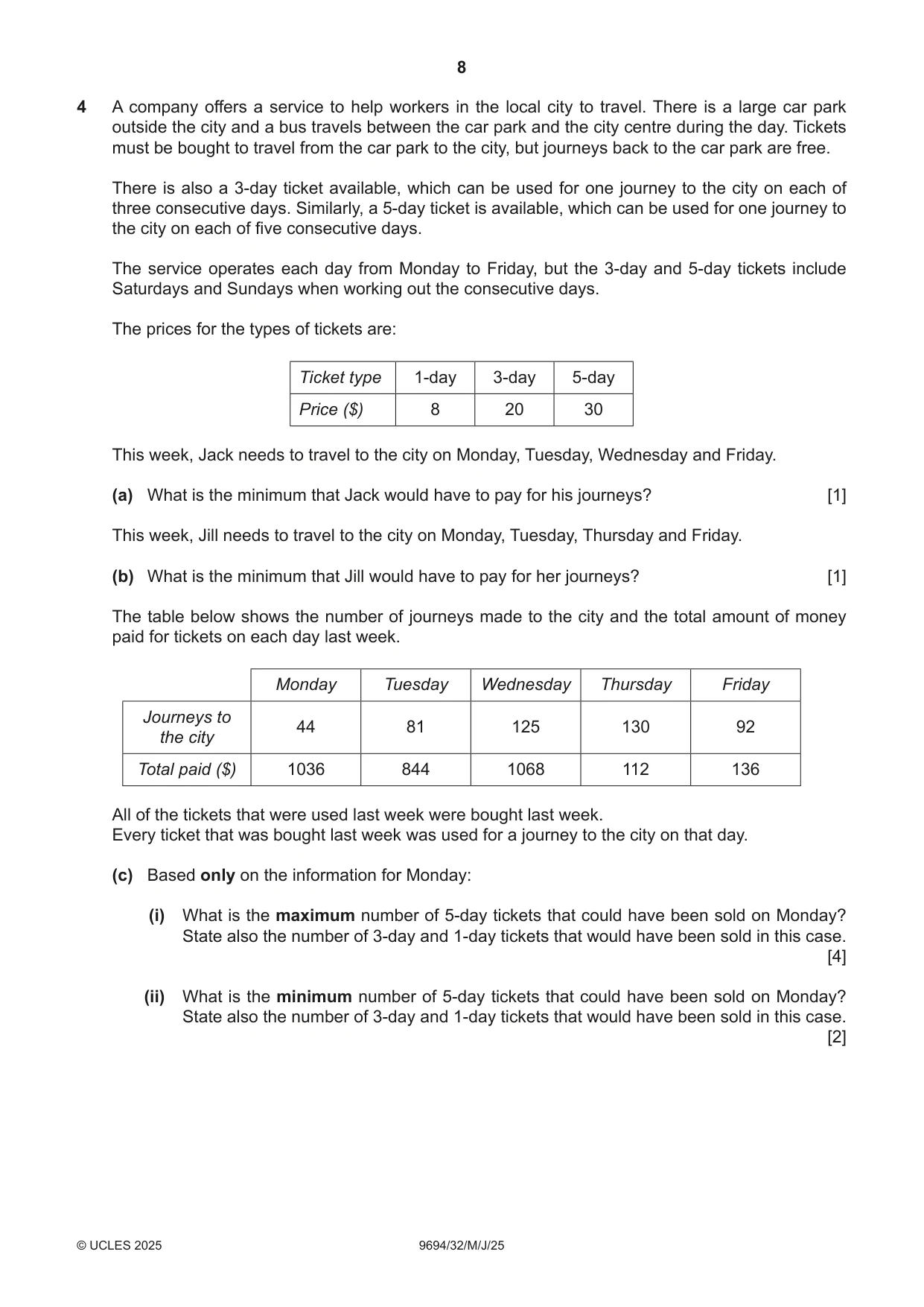 Cambridge A Level Thinking Skills 9694 2025 May/June Paper 3 · Variant 2 question paper, page 8 of 12