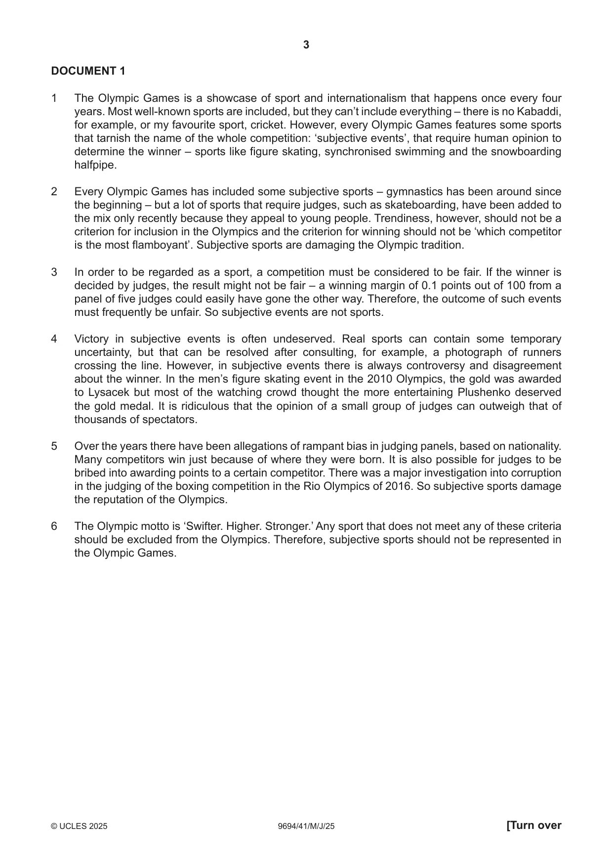 Cambridge A Level Thinking Skills 9694 2025 May/June Paper 4 · Variant 1 question paper, page 3 of 8