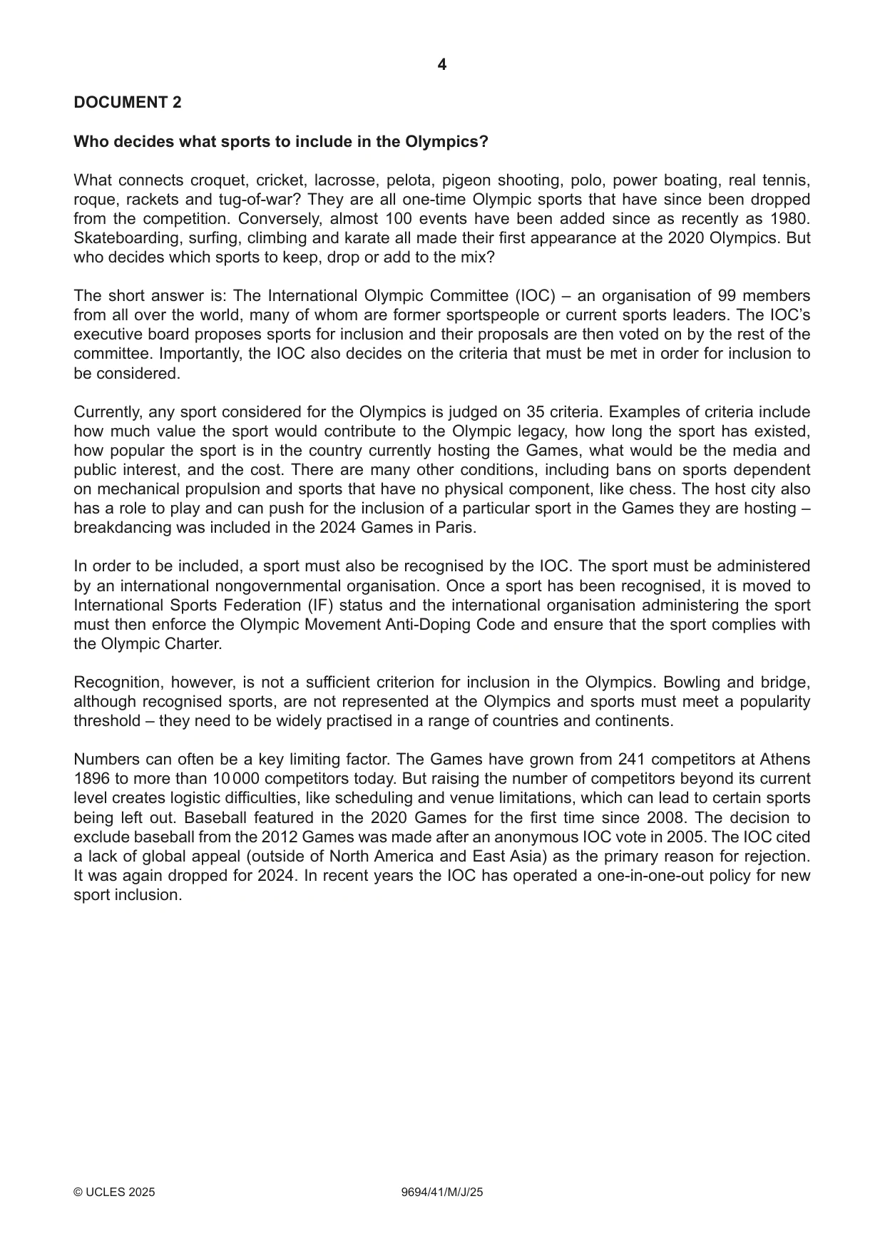 Cambridge A Level Thinking Skills 9694 2025 May/June Paper 4 · Variant 1 question paper, page 4 of 8
