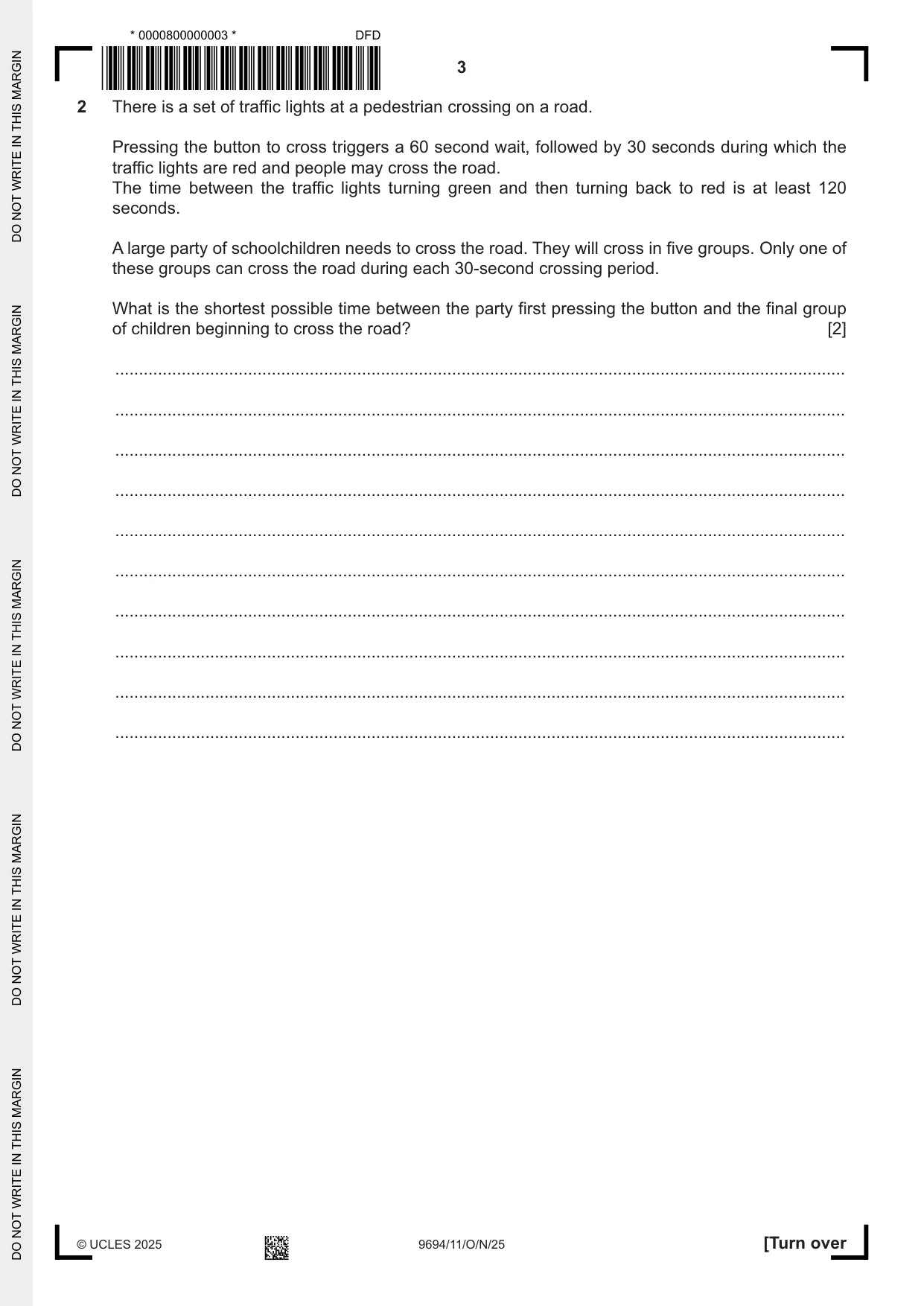 Cambridge A Level Thinking Skills 9694 2025 Oct/Nov Paper 1 · Variant 1 question paper, page 3 of 16