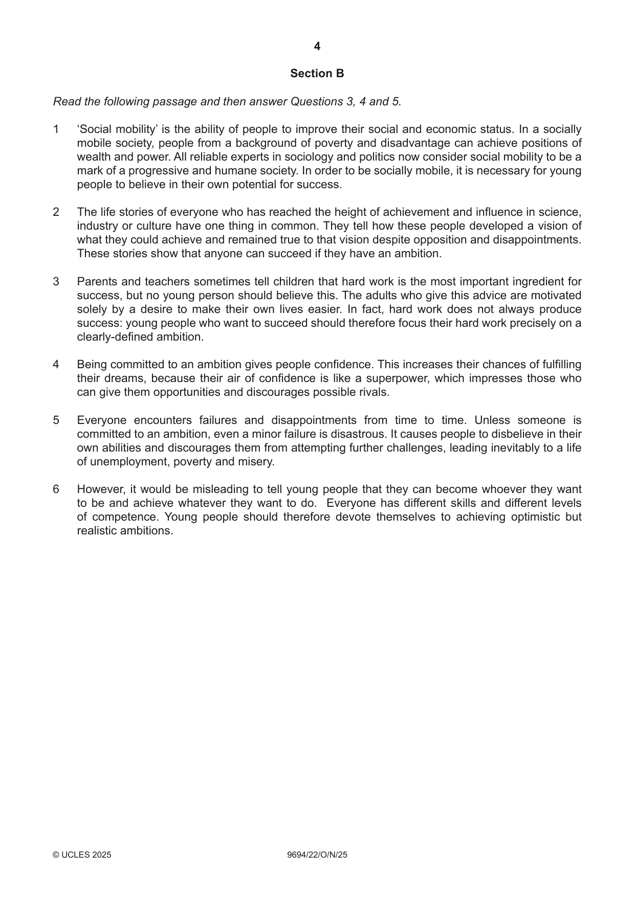 Cambridge A Level Thinking Skills 9694 2025 Oct/Nov Paper 2 · Variant 2 question paper, page 4 of 8
