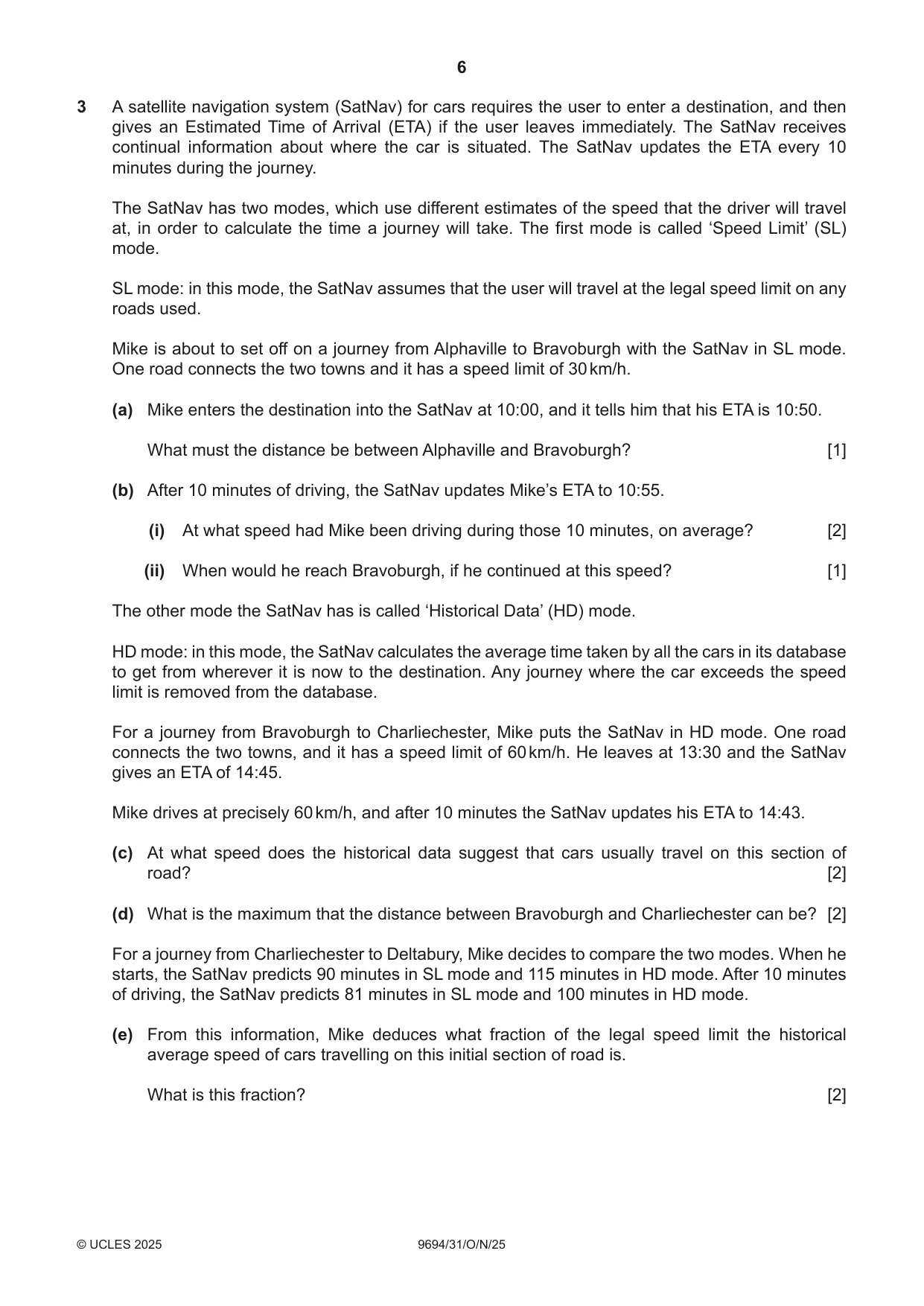 Cambridge A Level Thinking Skills 9694 2025 Oct/Nov Paper 3 · Variant 1 question paper, page 6 of 12