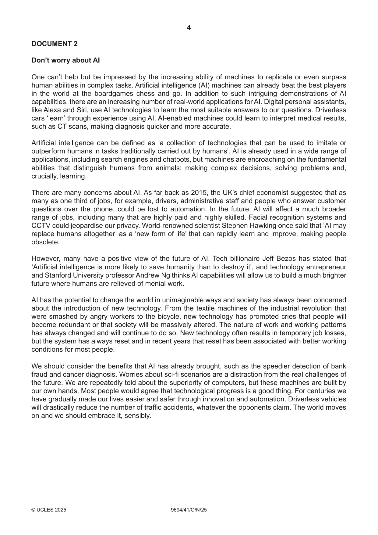 Cambridge A Level Thinking Skills 9694 2025 Oct/Nov Paper 4 · Variant 1 question paper, page 4 of 8