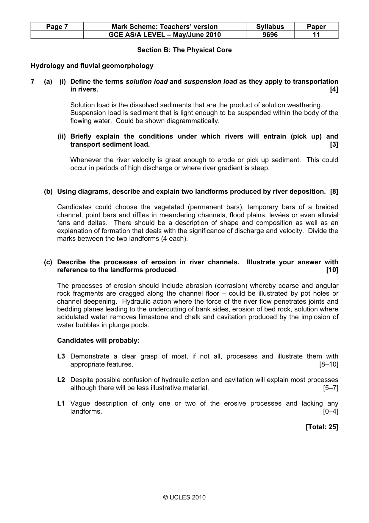 Mark scheme, page 7 of 12