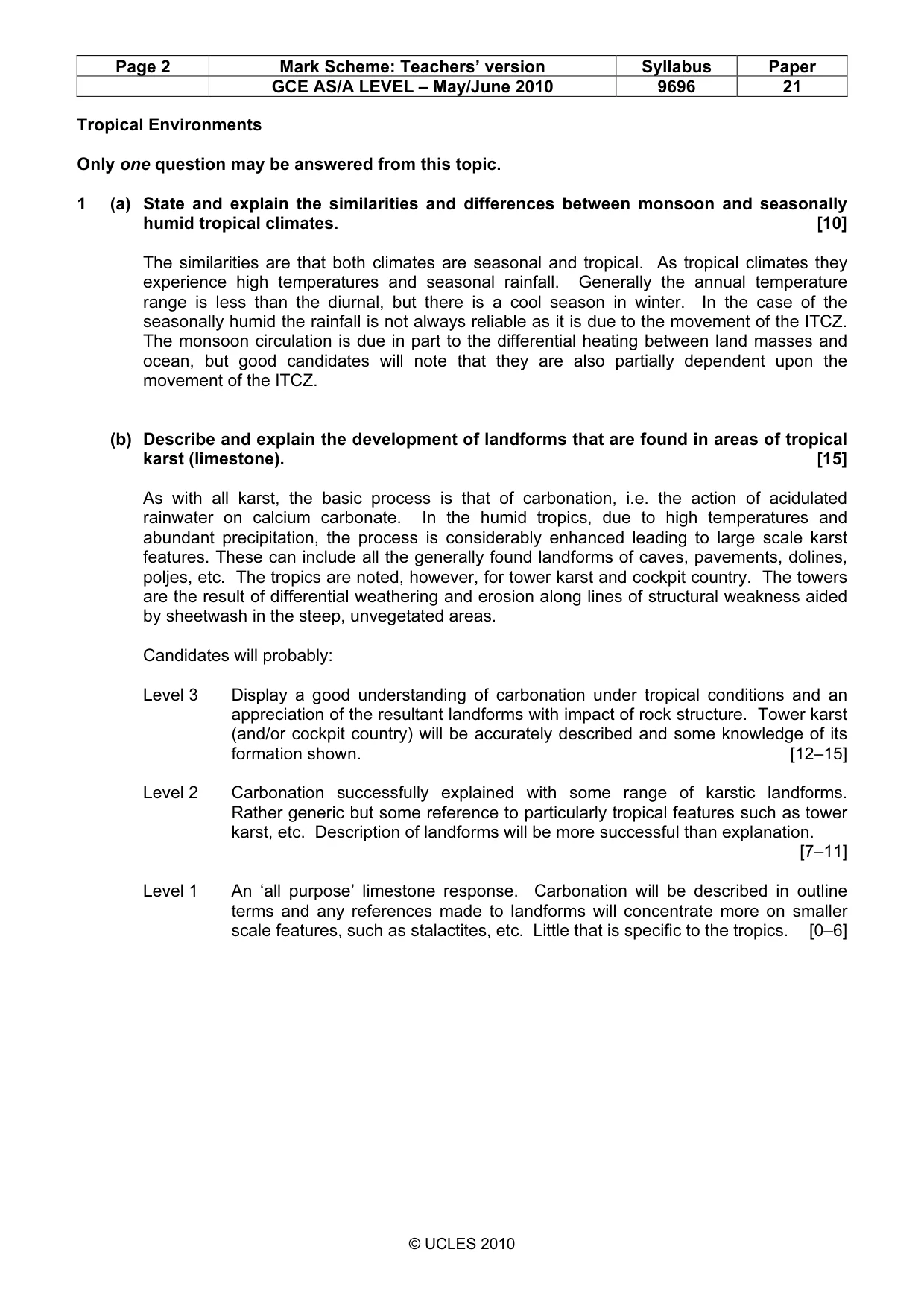 Mark scheme, page 2 of 9