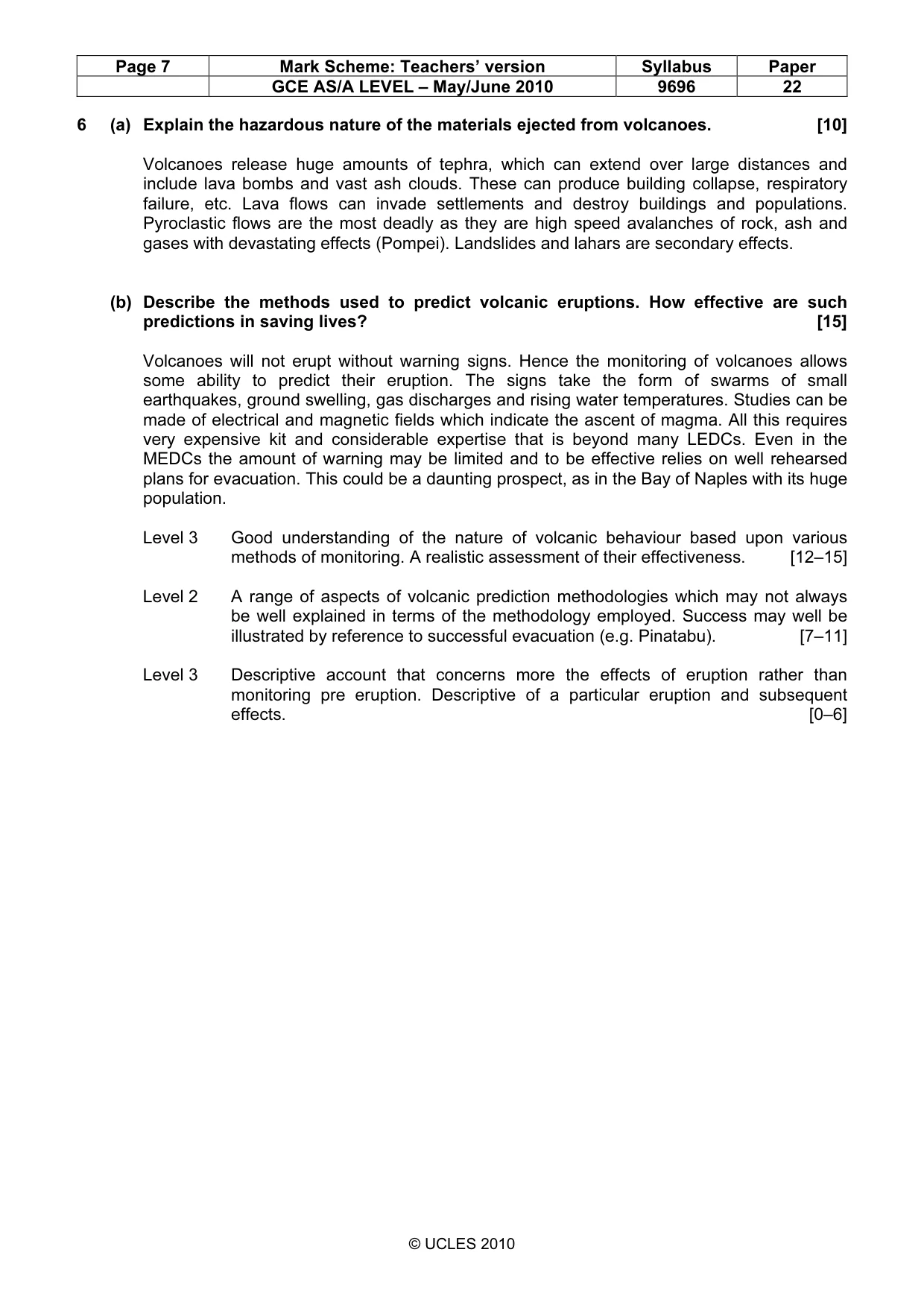 Mark scheme, page 7 of 9