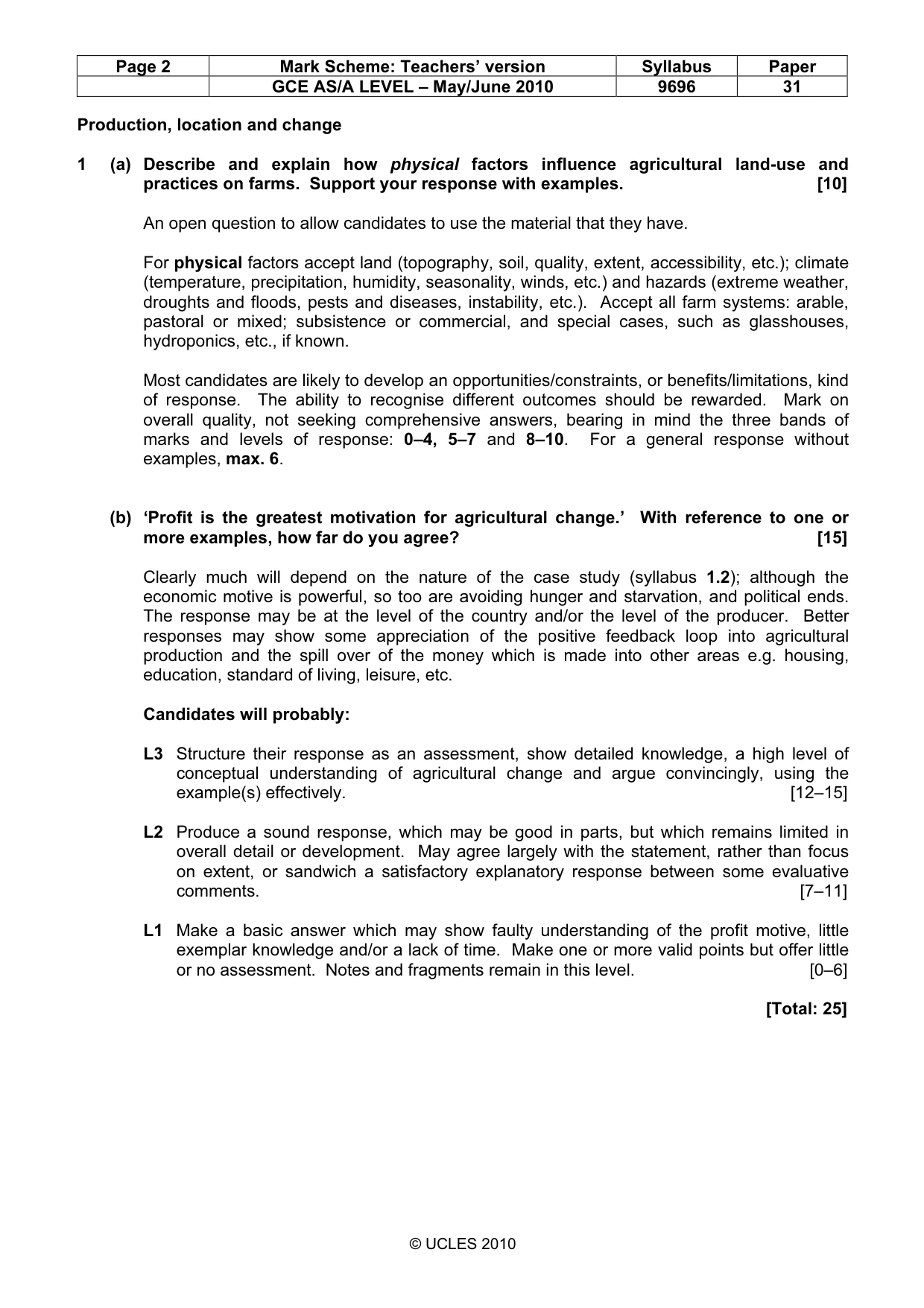 Mark scheme, page 2 of 9