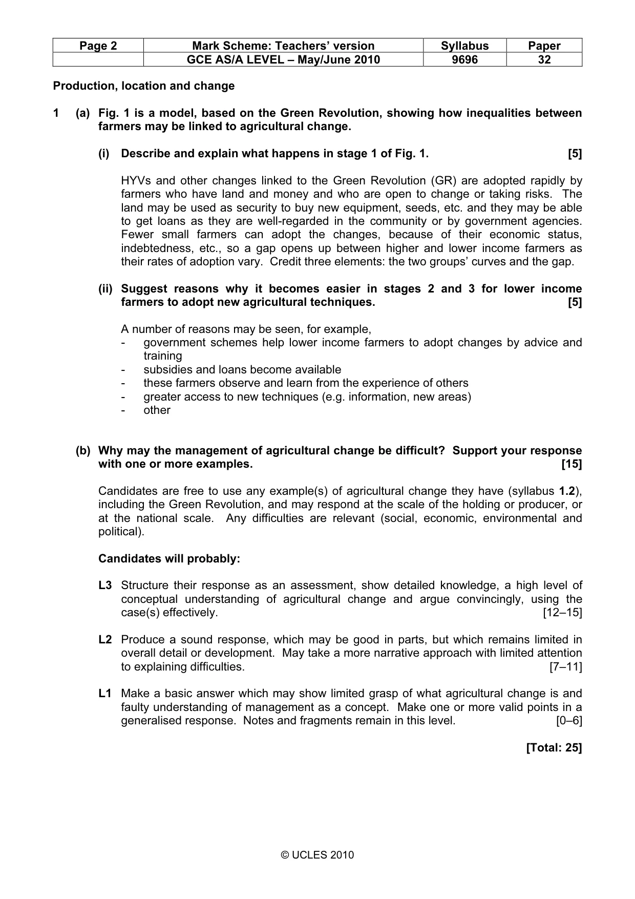 Mark scheme, page 2 of 9