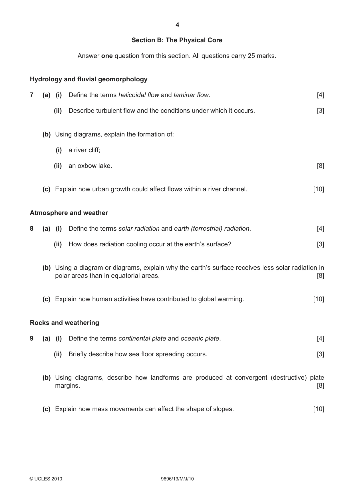 Cambridge A Level Geography 9696 2010 May/June Paper 1 · Variant 3 question paper, page 4 of 8