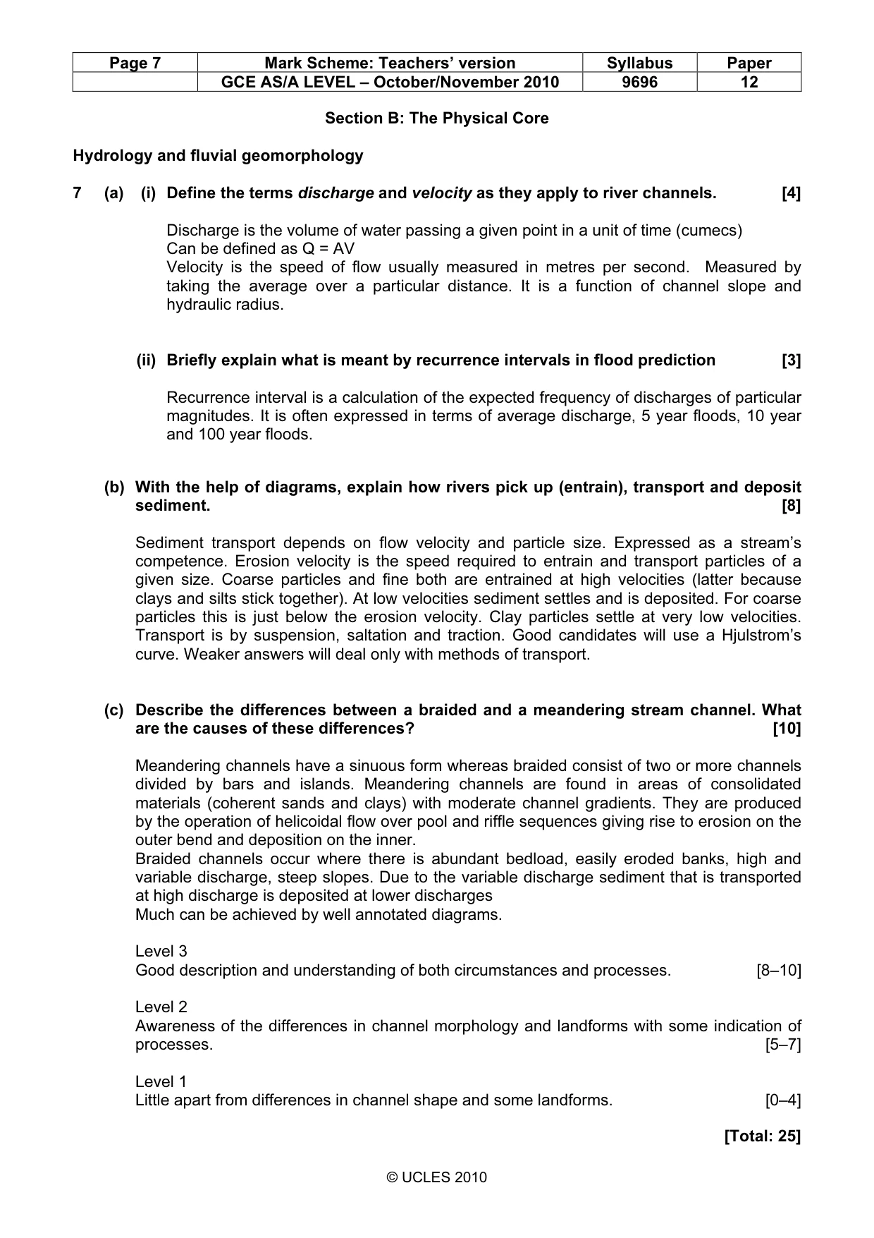 Mark scheme, page 7 of 12