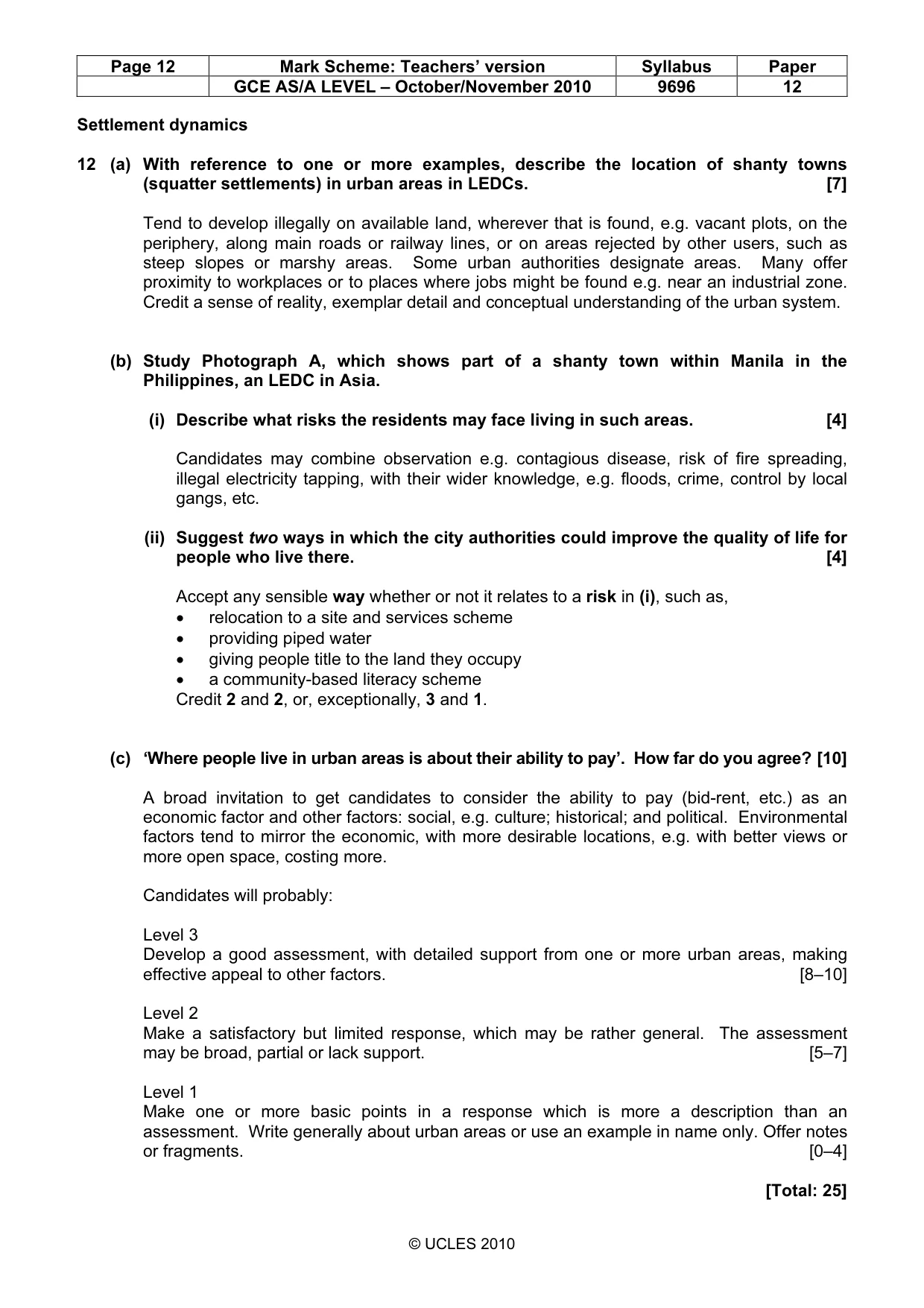 Mark scheme, page 12 of 12