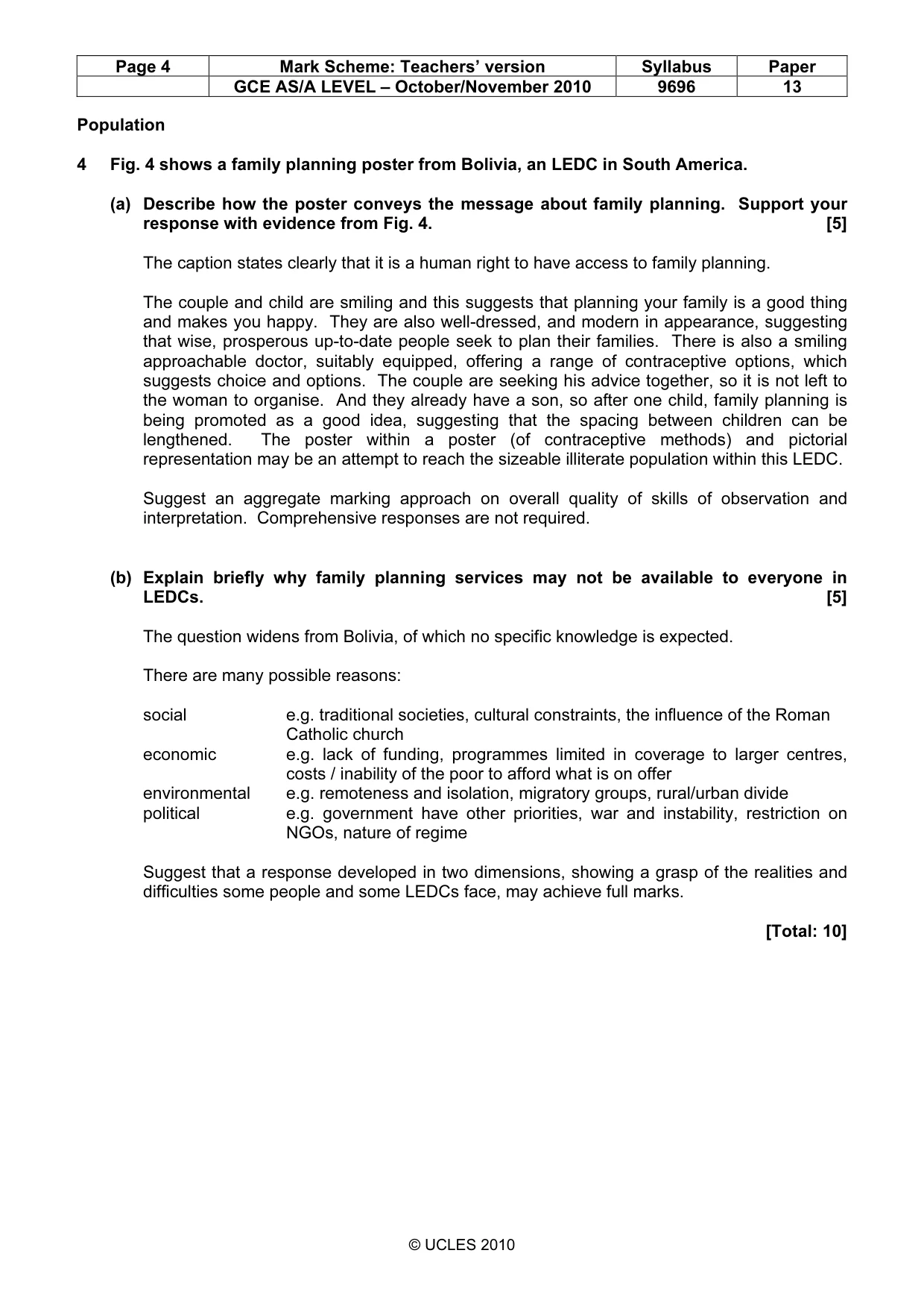 Mark scheme, page 4 of 12