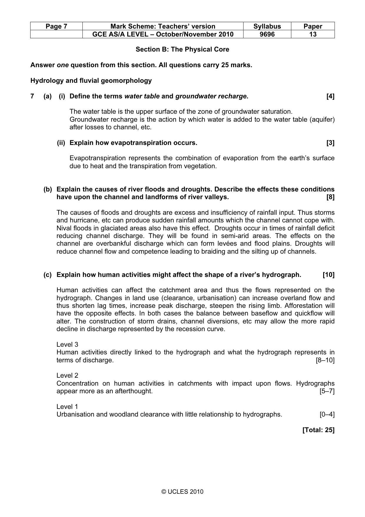 Mark scheme, page 7 of 12