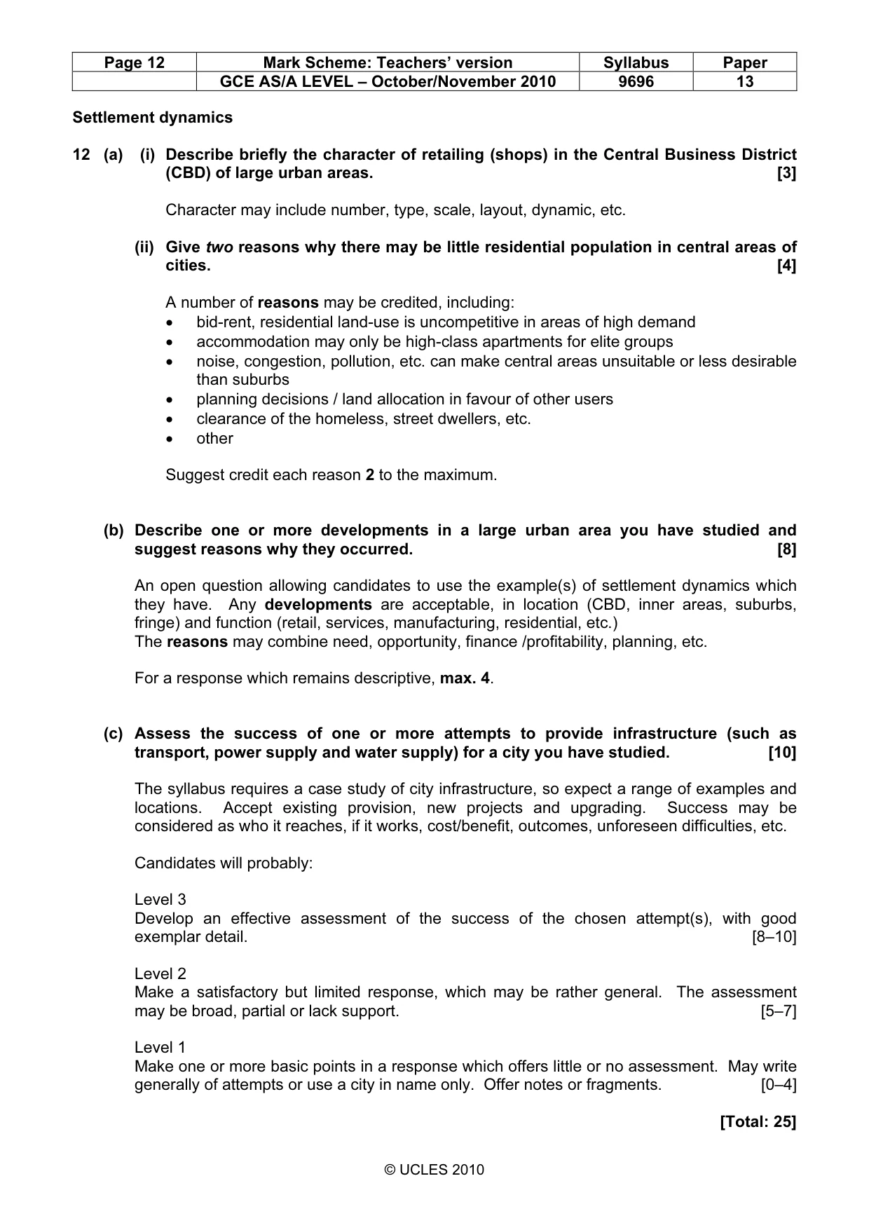 Mark scheme, page 12 of 12