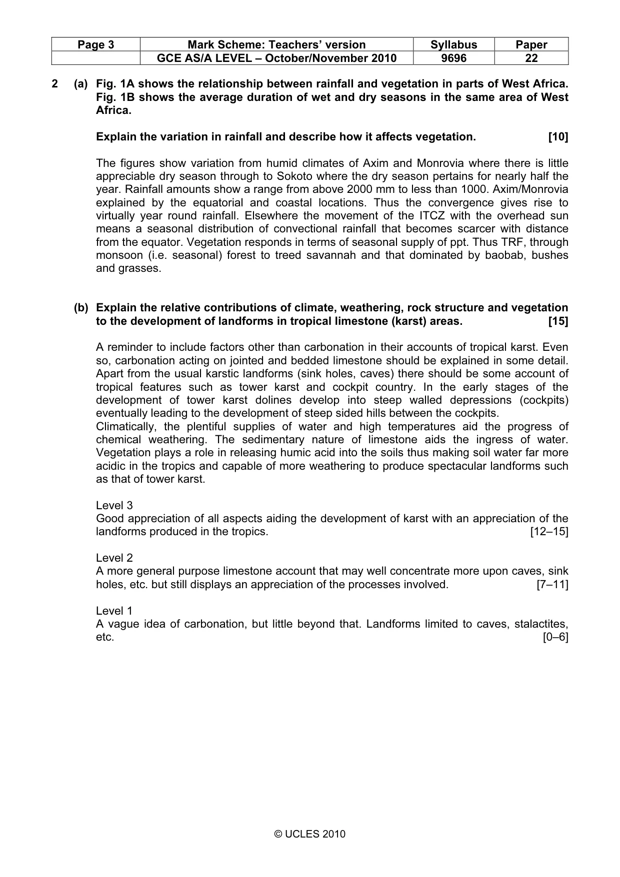 Mark scheme, page 3 of 9