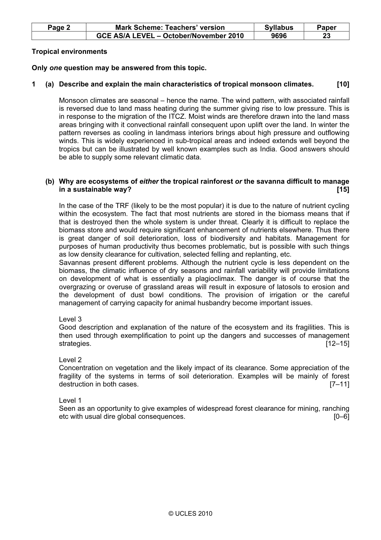 Mark scheme, page 2 of 9