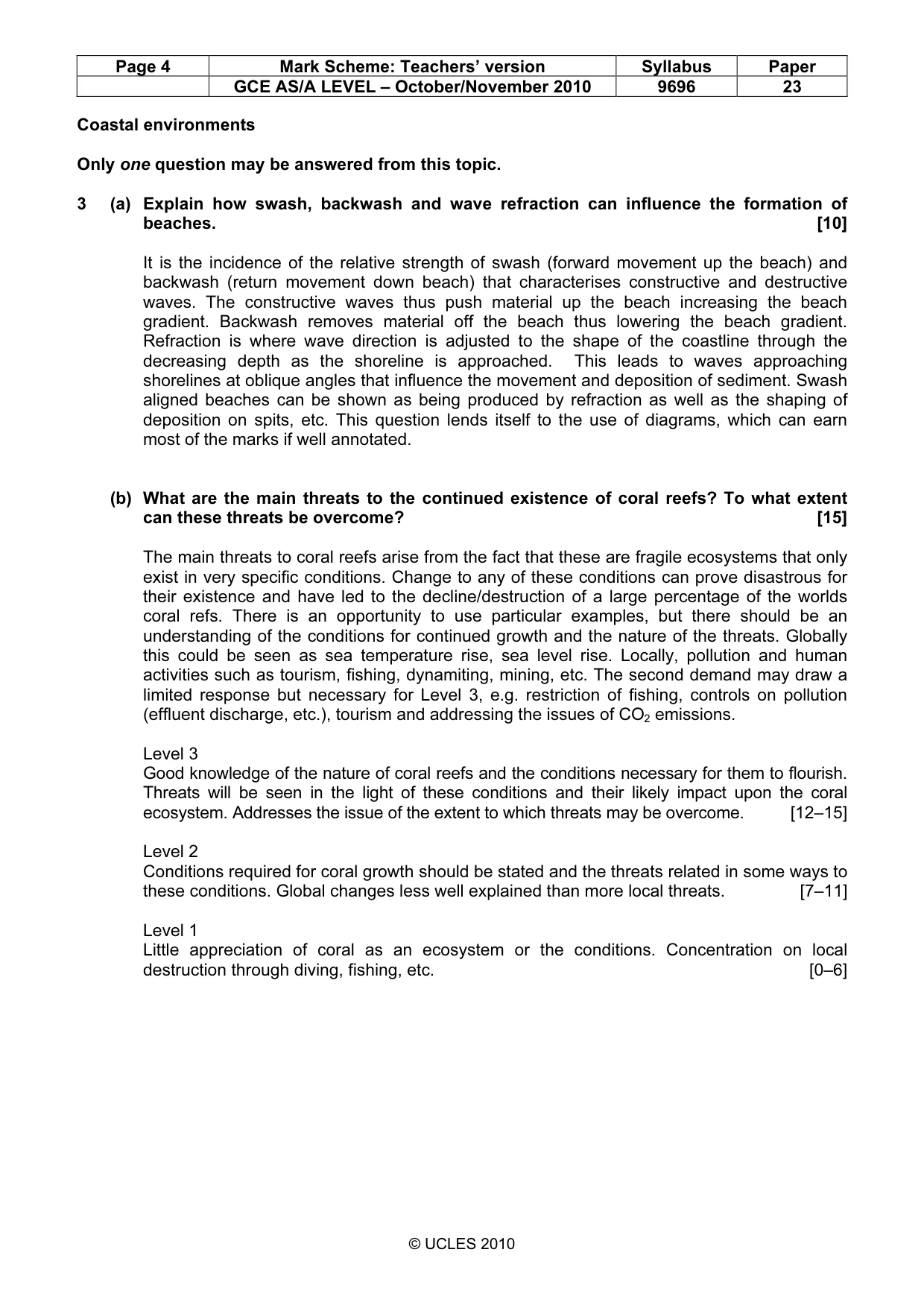 Mark scheme, page 4 of 9