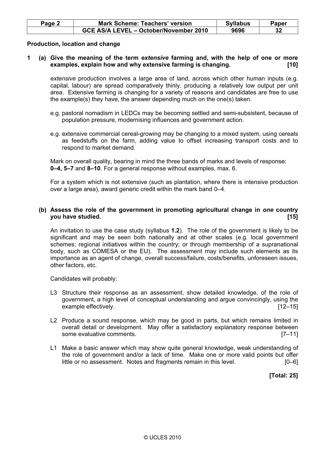 Mark scheme, page 2 of 9