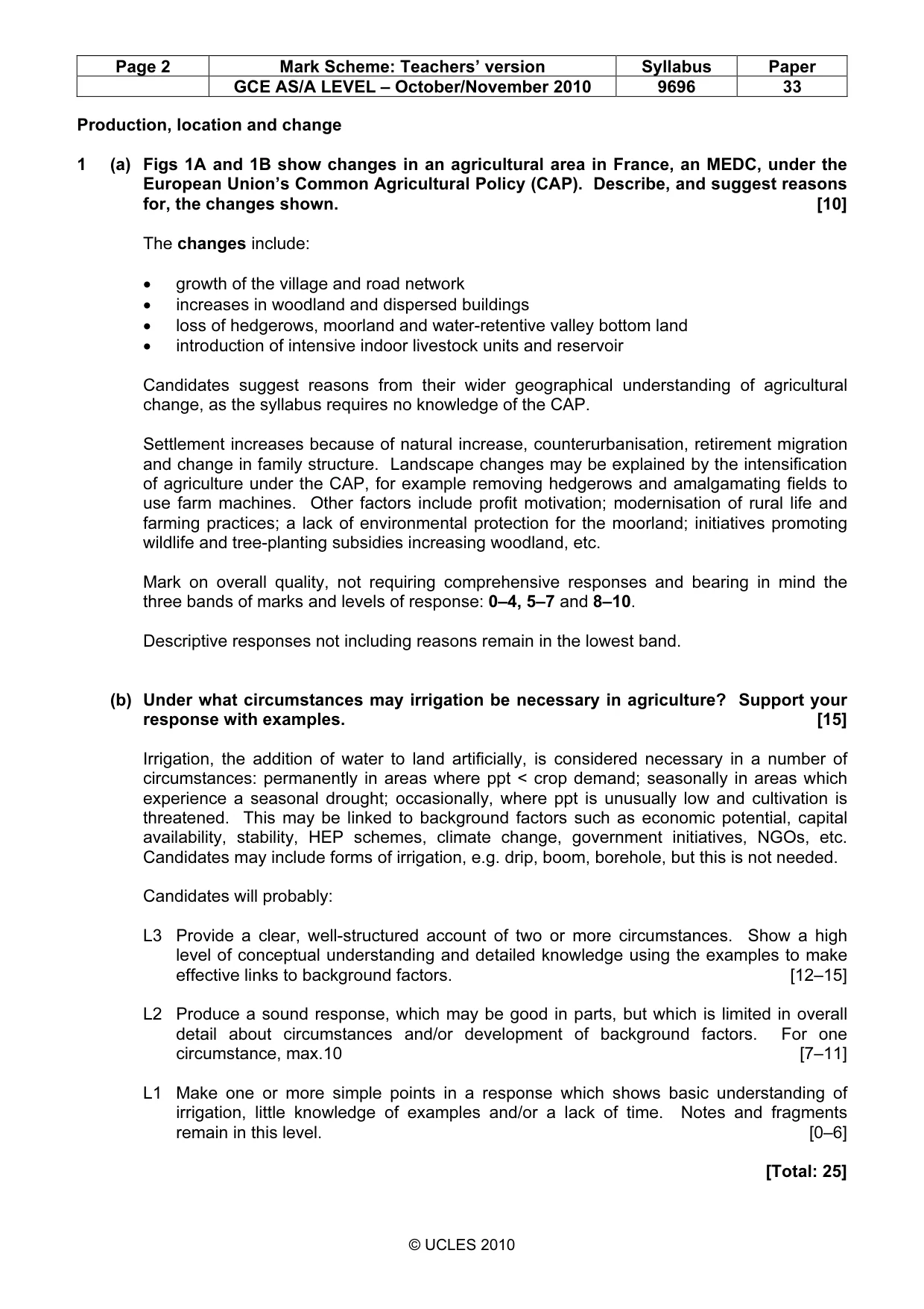 Mark scheme, page 2 of 9