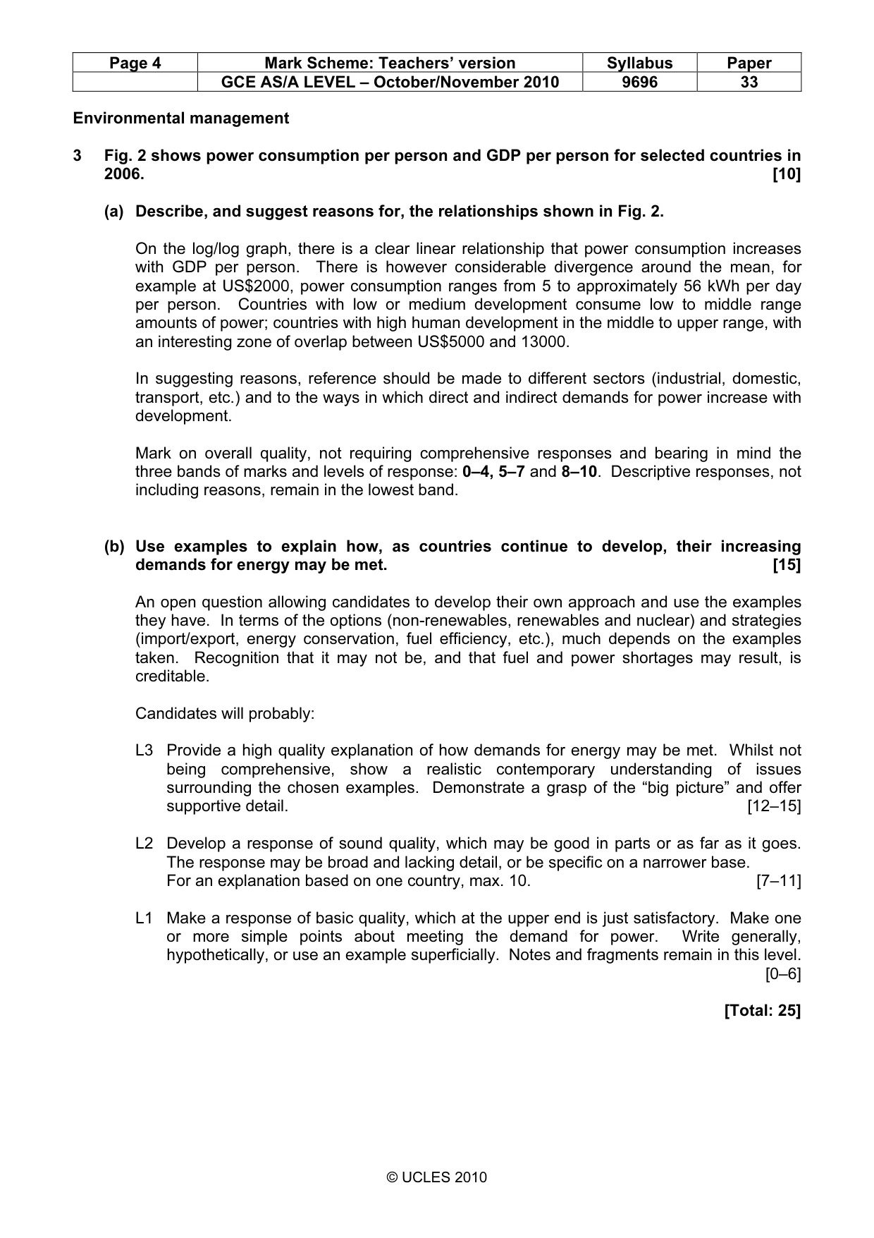 Mark scheme, page 4 of 9