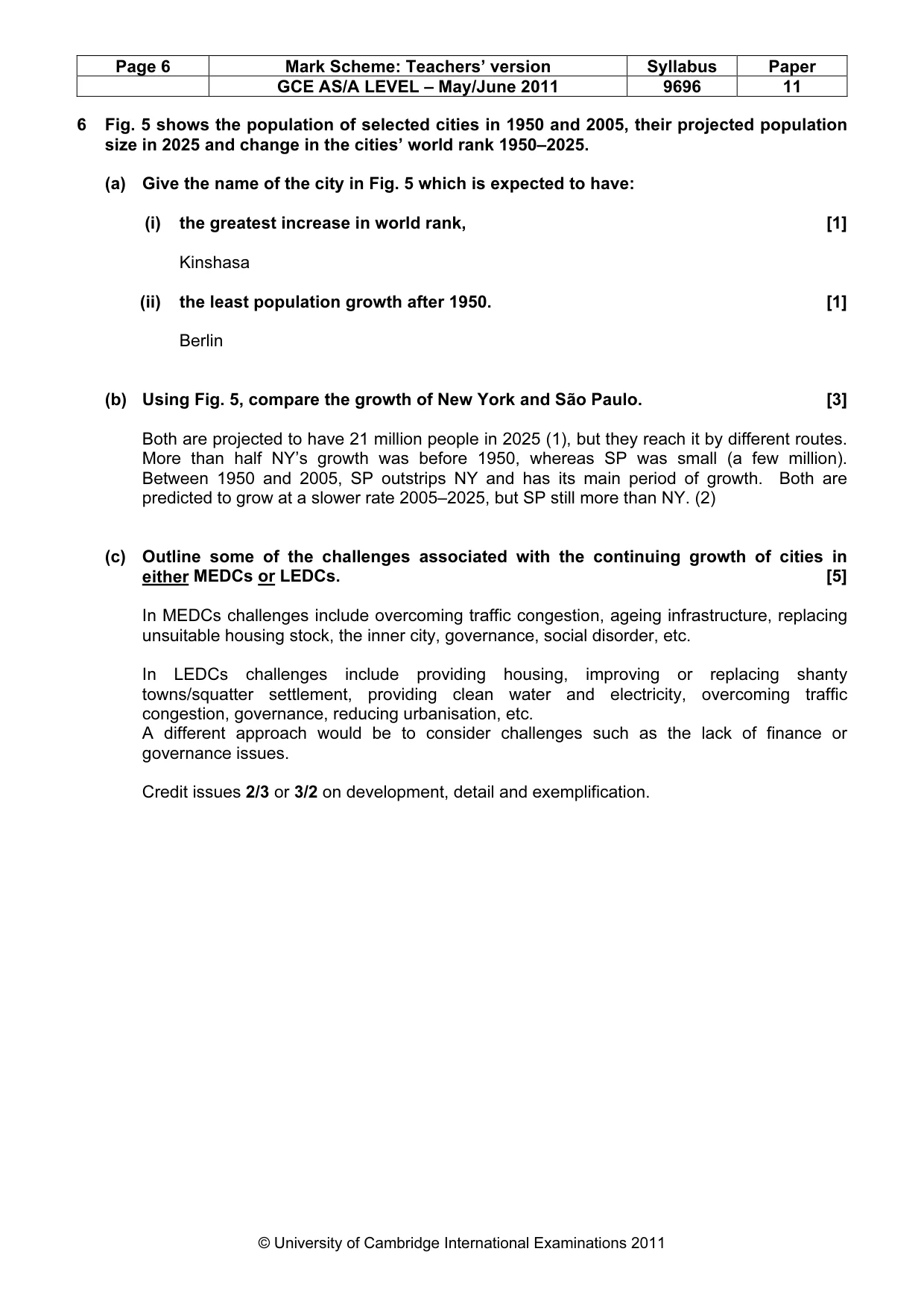 Mark scheme, page 6 of 13