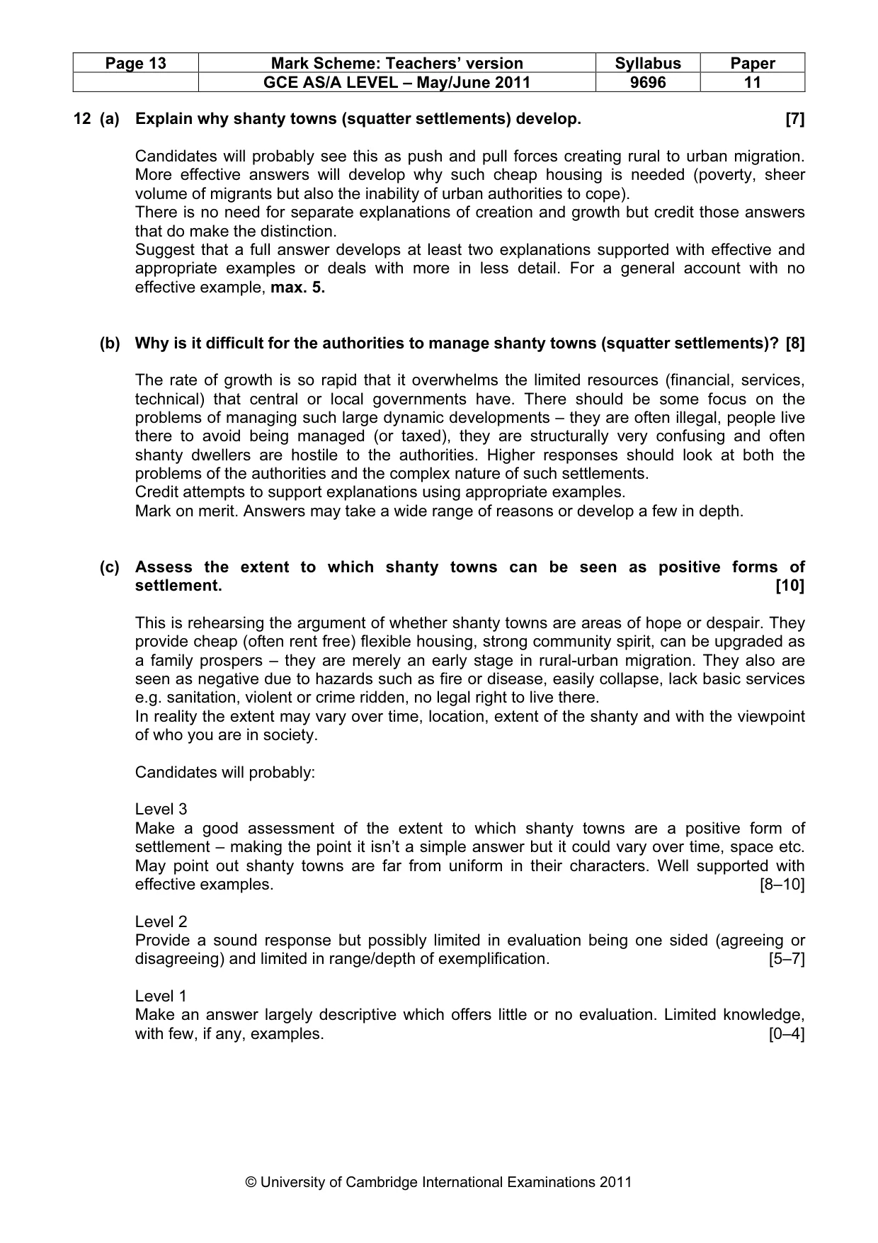 Mark scheme, page 13 of 13