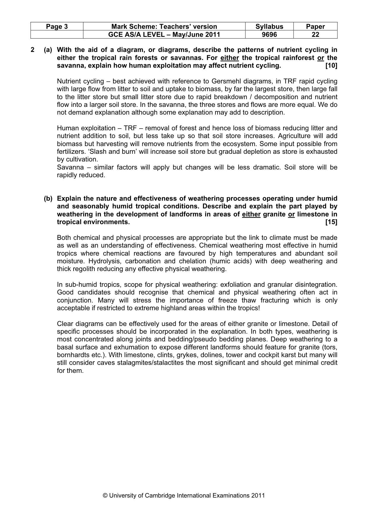Mark scheme, page 3 of 10