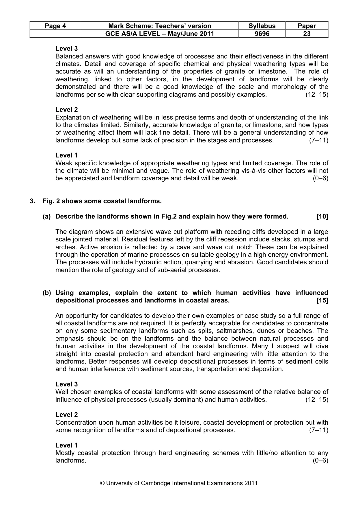 Mark scheme, page 4 of 10