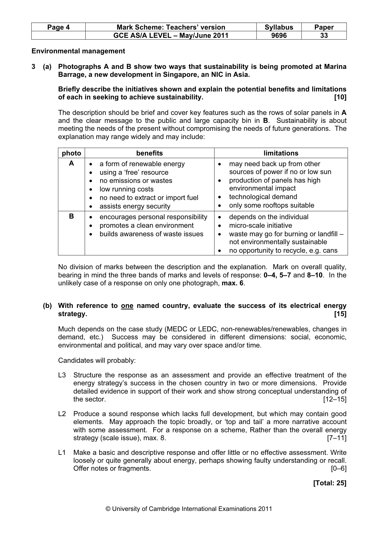 Mark scheme, page 4 of 9