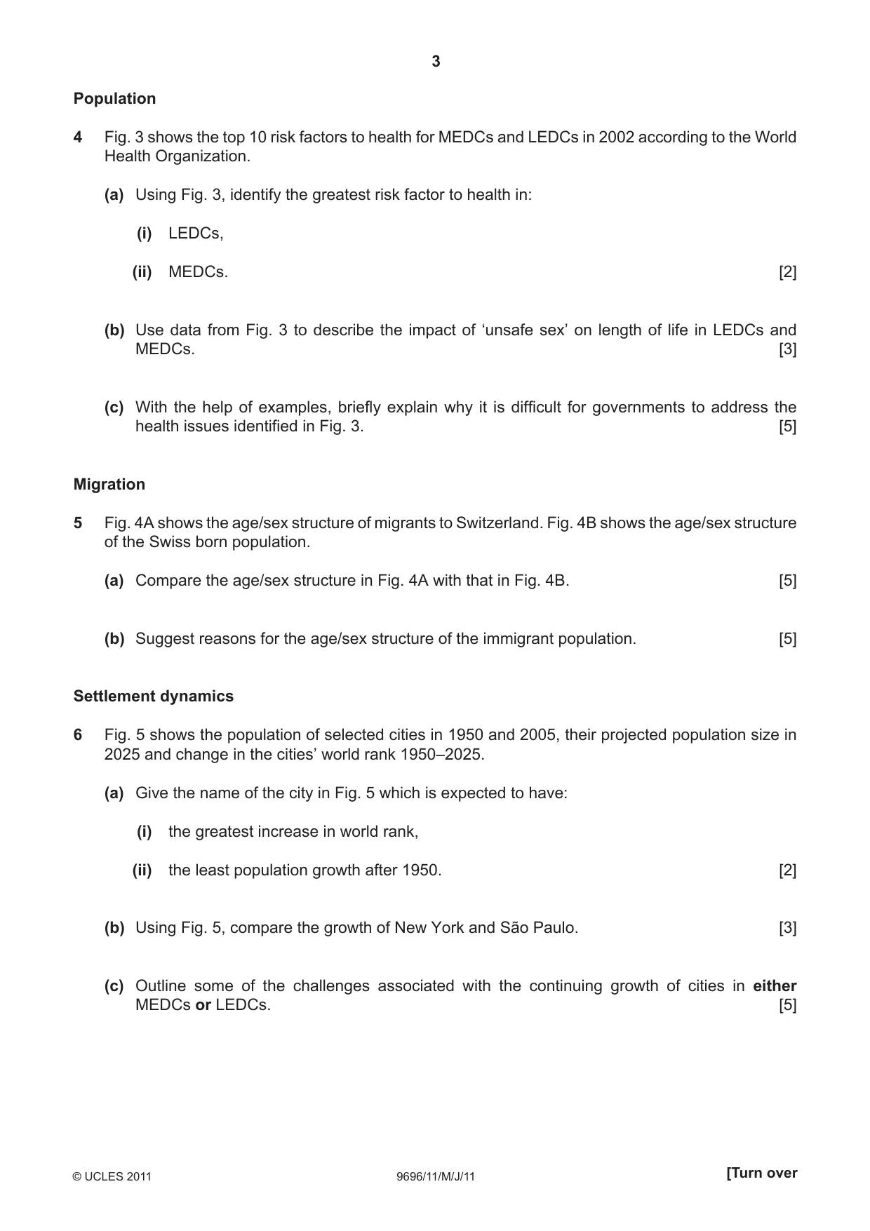 Cambridge A Level Geography 9696 2011 May/June Paper 1 · Variant 1 question paper, page 3 of 8