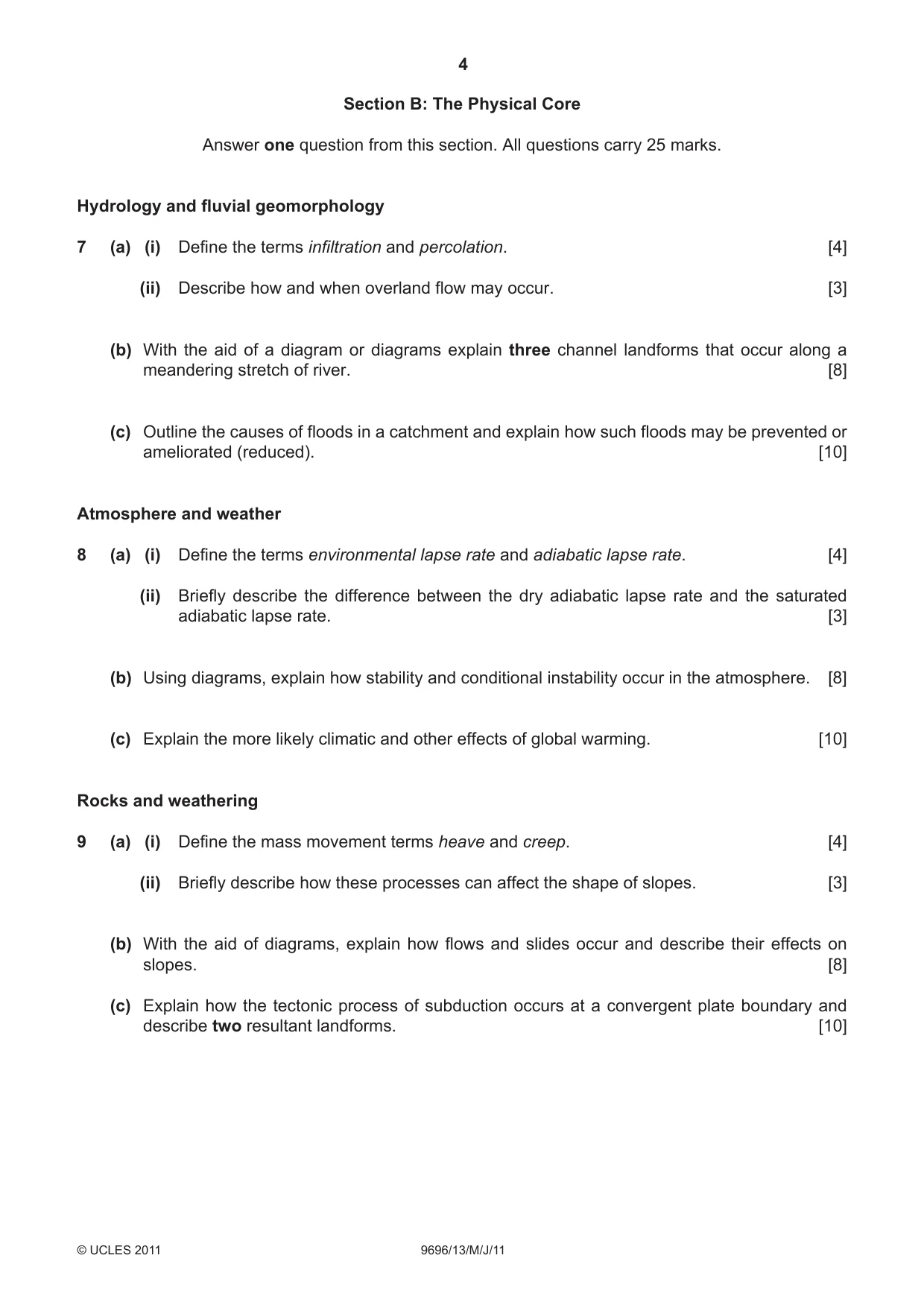 Cambridge A Level Geography 9696 2011 May/June Paper 1 · Variant 3 question paper, page 4 of 8