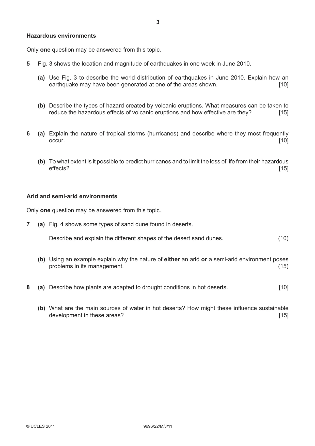 Cambridge A Level Geography 9696 2011 May/June Paper 2 · Variant 2 question paper, page 3 of 4