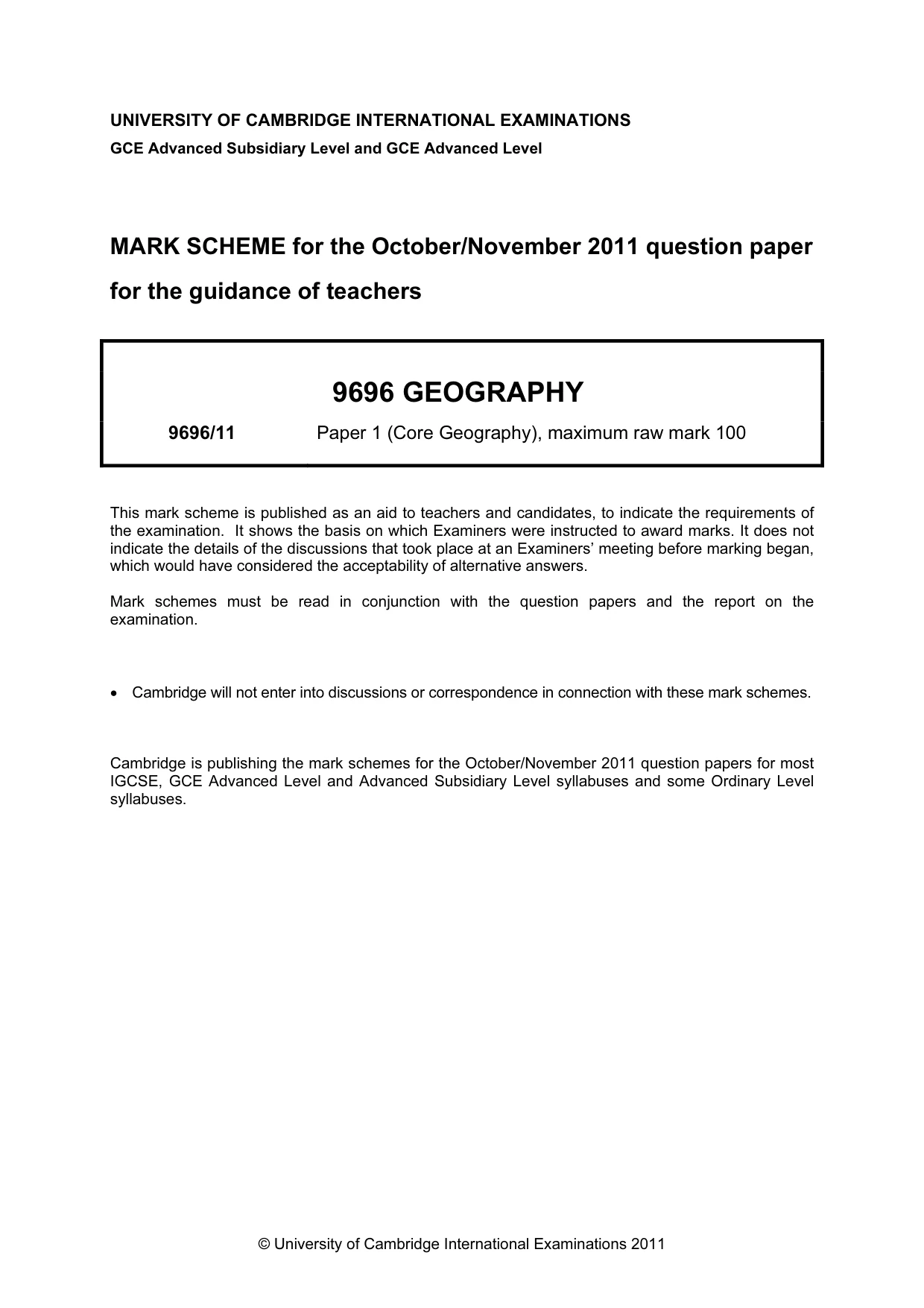 Mark scheme, page 1 of 14