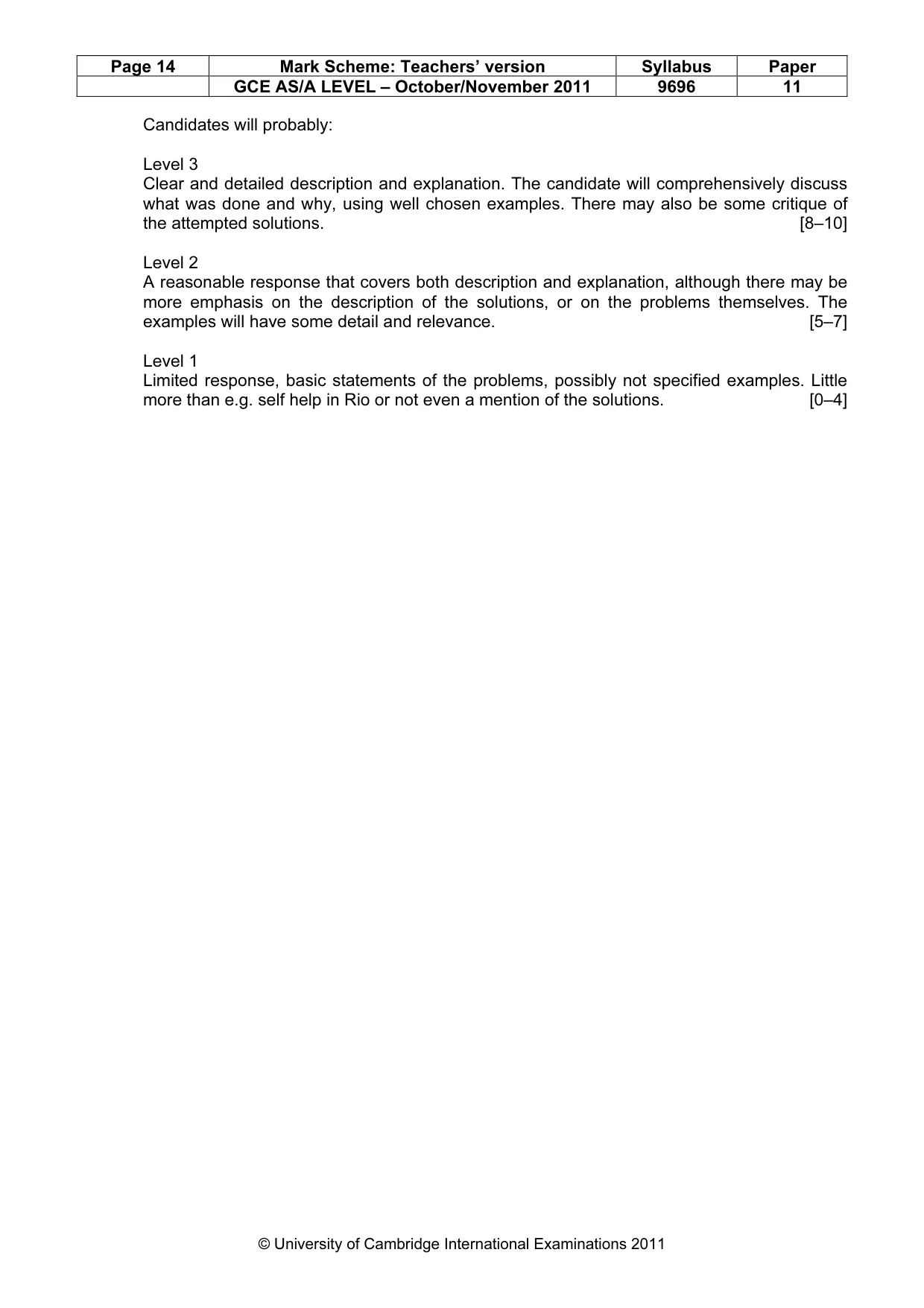 Mark scheme, page 14 of 14