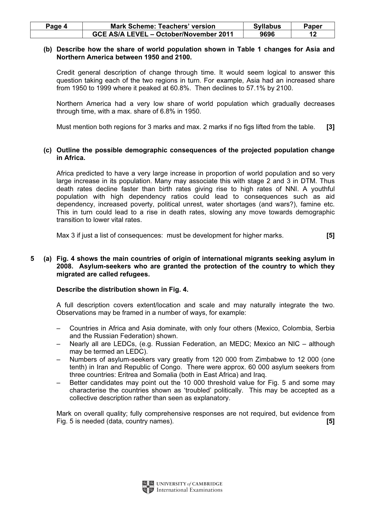 Mark scheme, page 4 of 14