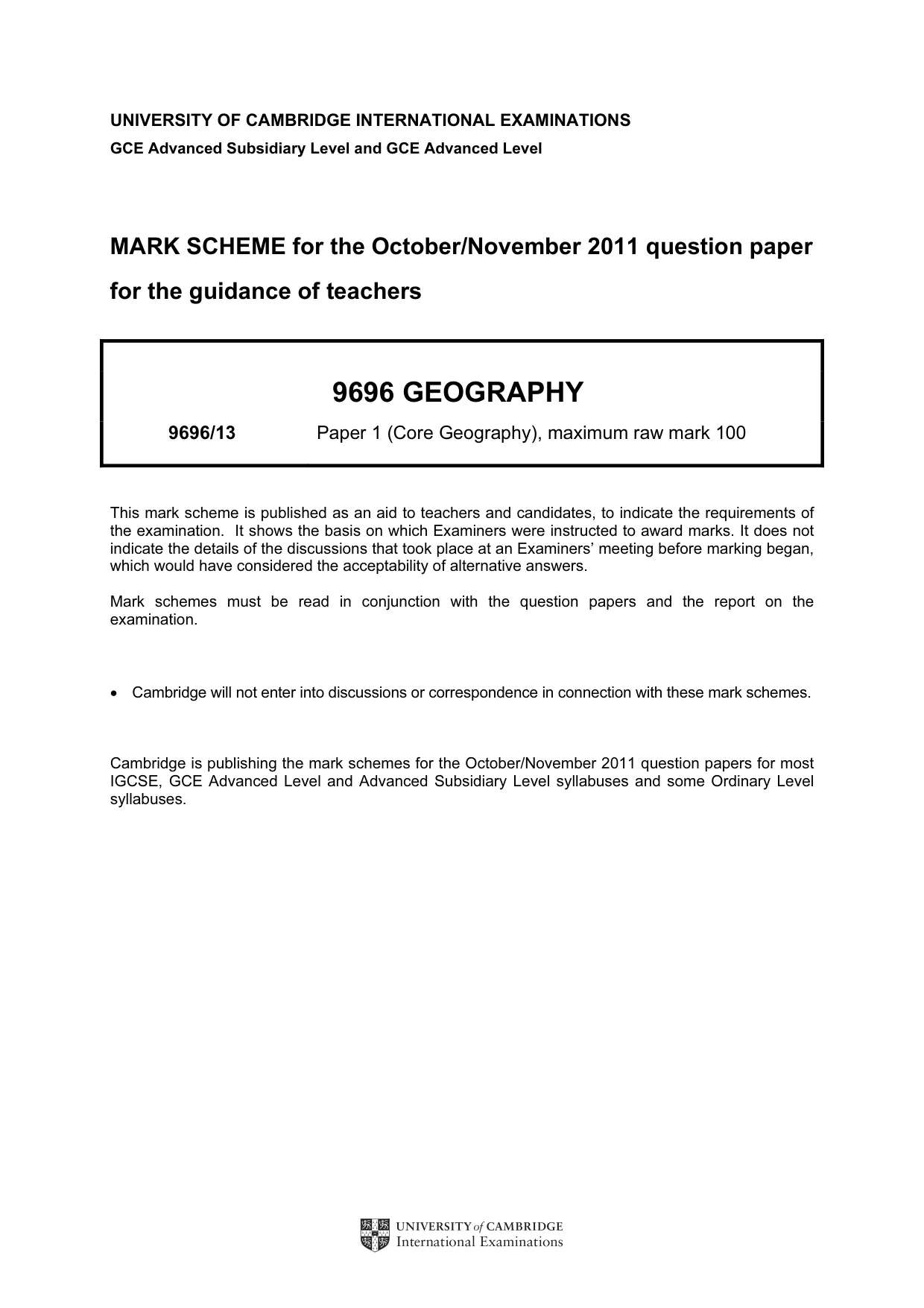 Mark scheme, page 1 of 12