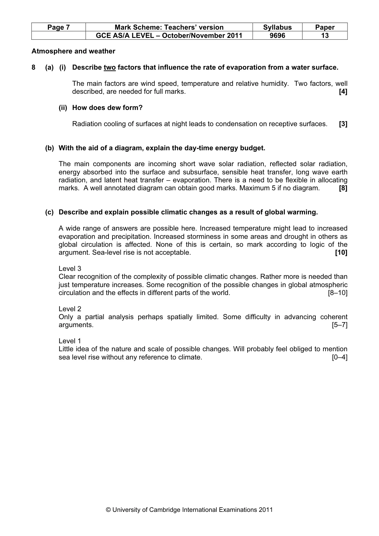 Mark scheme, page 7 of 12
