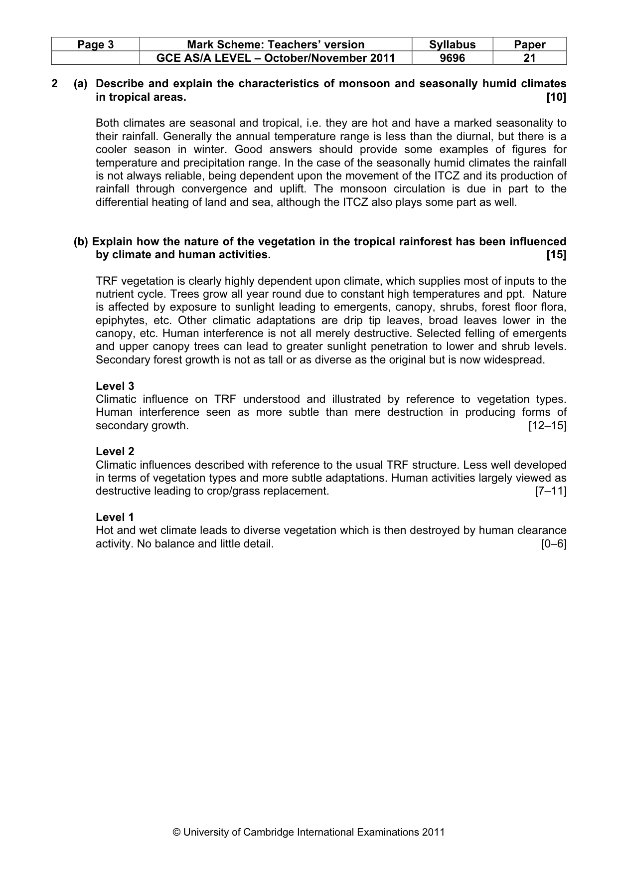 Mark scheme, page 3 of 9
