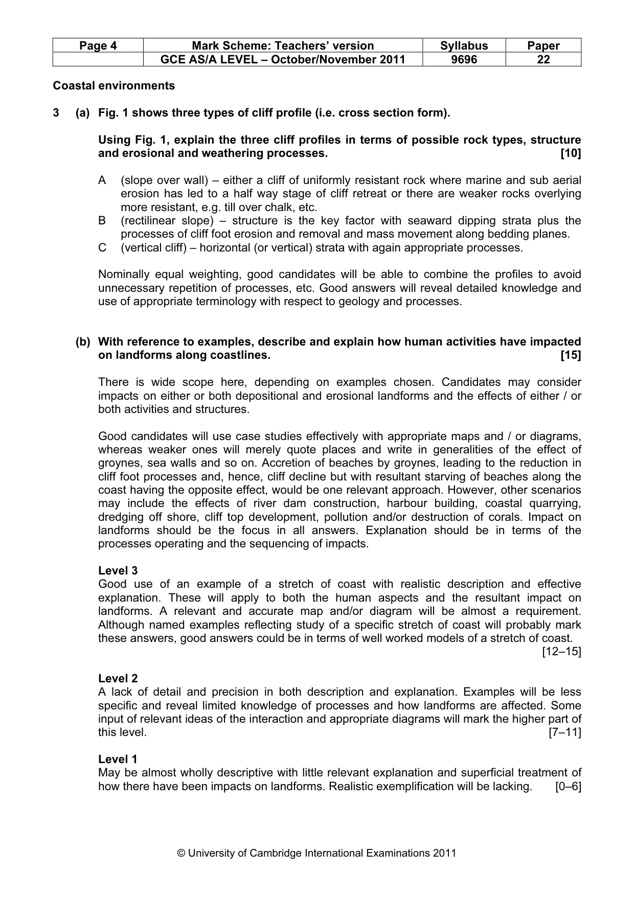 Mark scheme, page 4 of 9