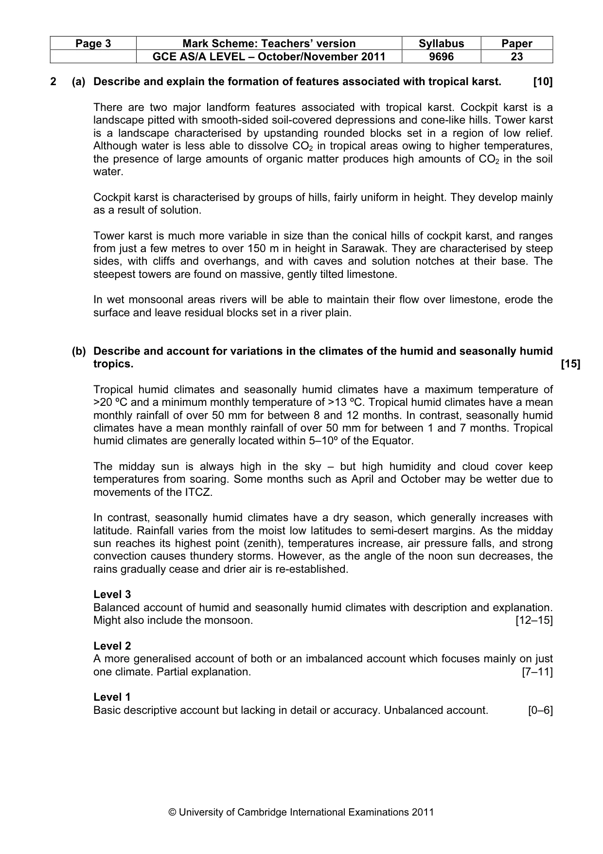Mark scheme, page 3 of 10