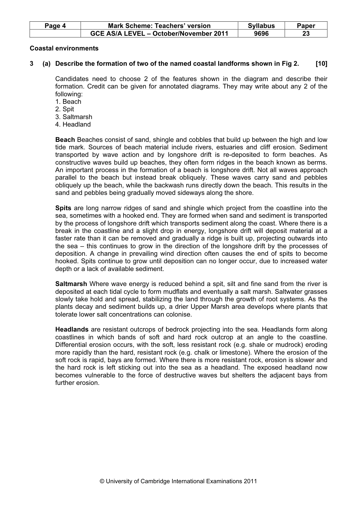 Mark scheme, page 4 of 10